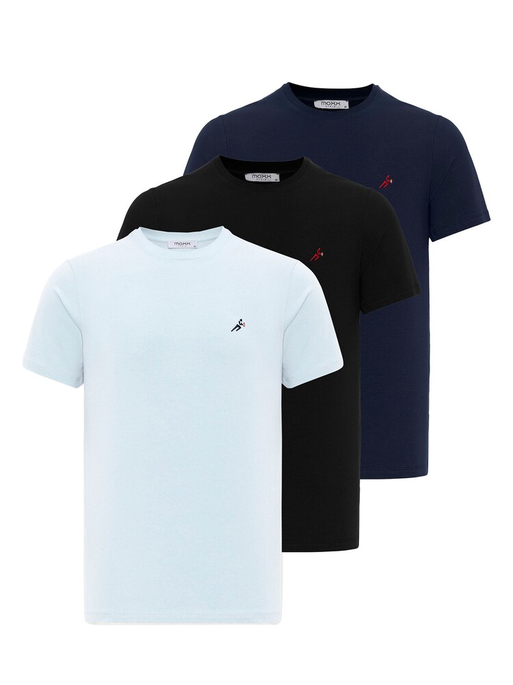 Moxx Paris Shirt Herren Größe S navy / hellblau / rot / schwarz