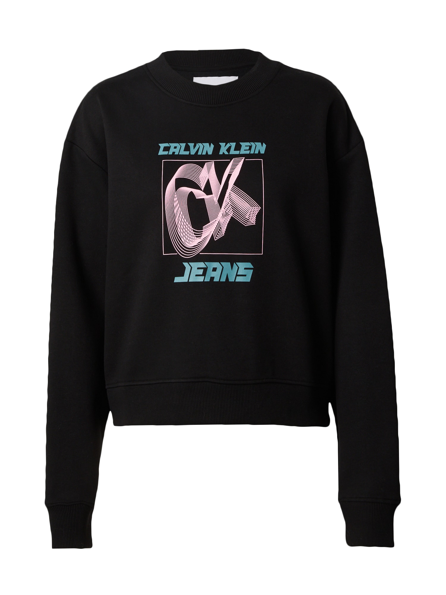 Calvin Klein Jeans Megztinis be užsegimo mėlyna / rožių spalva / juoda