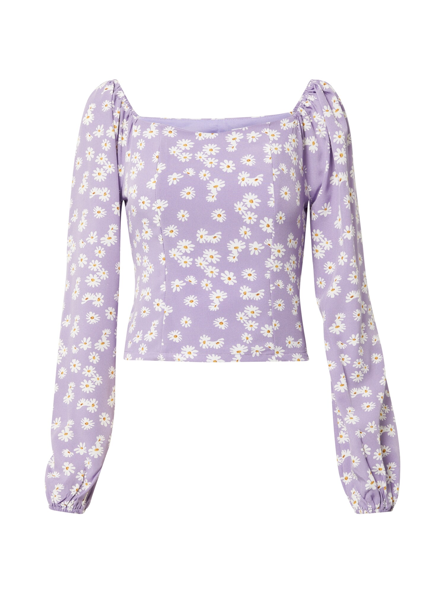 Daisy Street Marškinėliai 'TAMMY' šviesiai violetinė / balta / aukso geltonumo spalva
