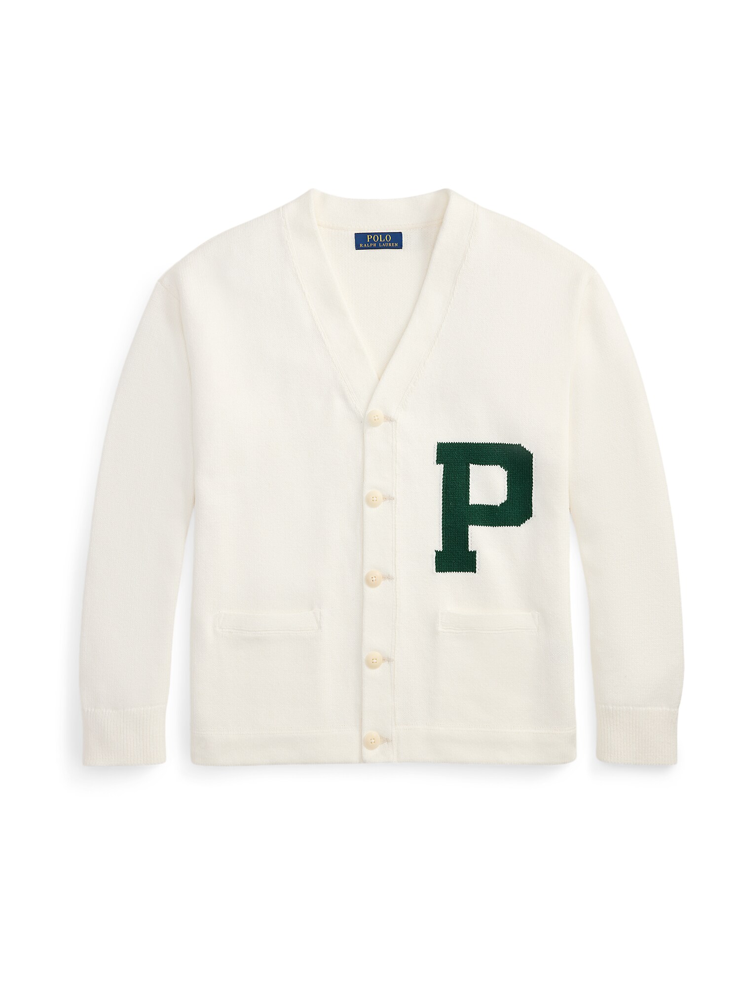 Polo Ralph Lauren Kardigán  krémová / tmavozelená