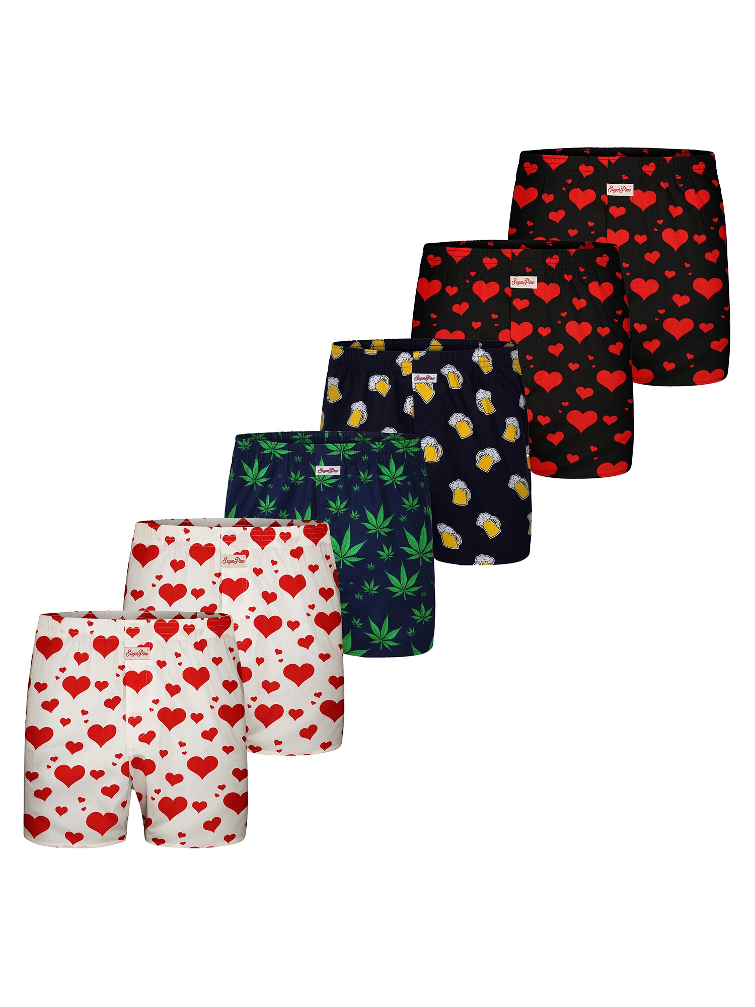 Thumbnail - Sugar Pine Boxer Motiv Print Mix