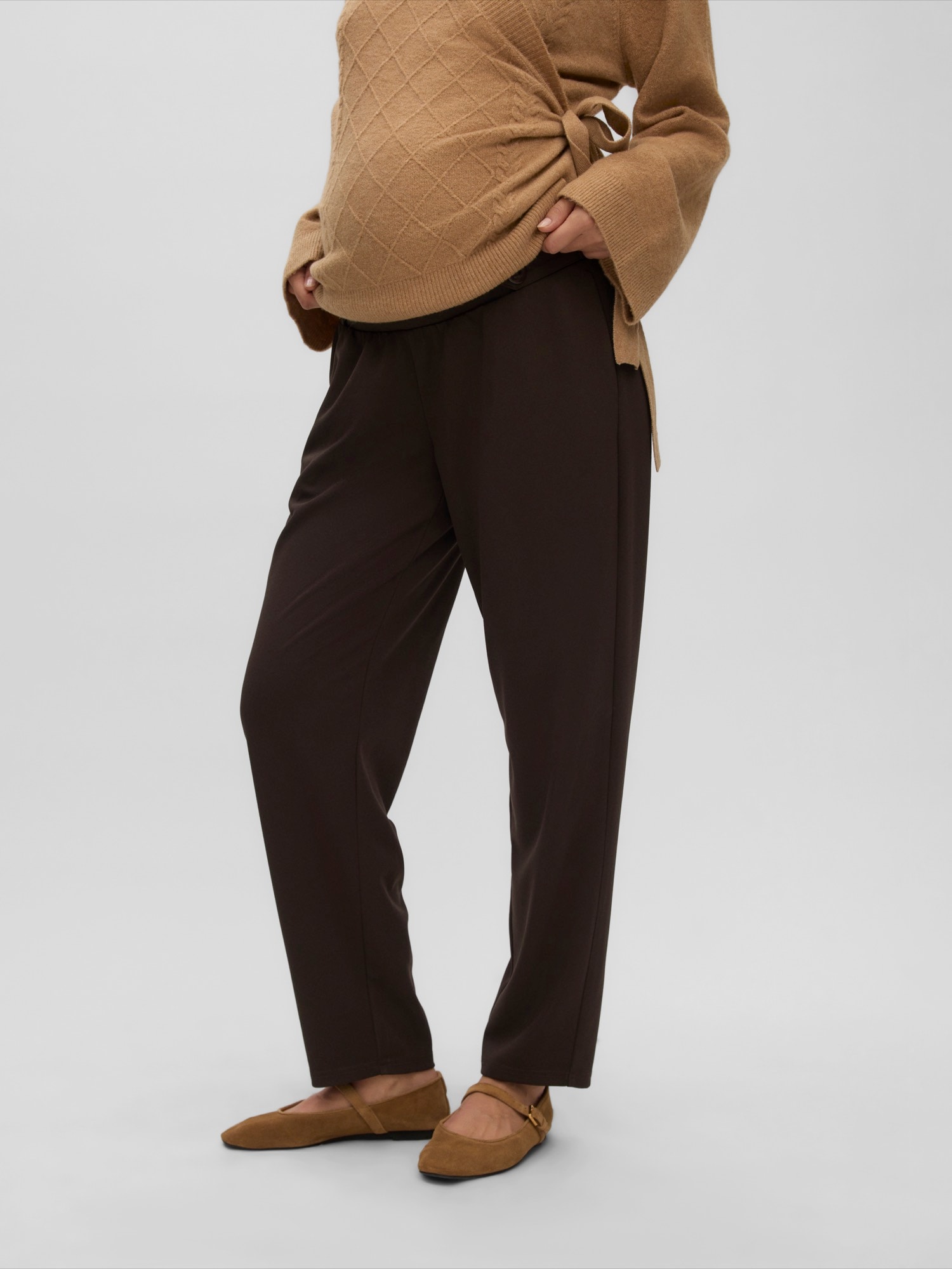 MAMALICIOUS Pantaloni MLSimmi maro închis