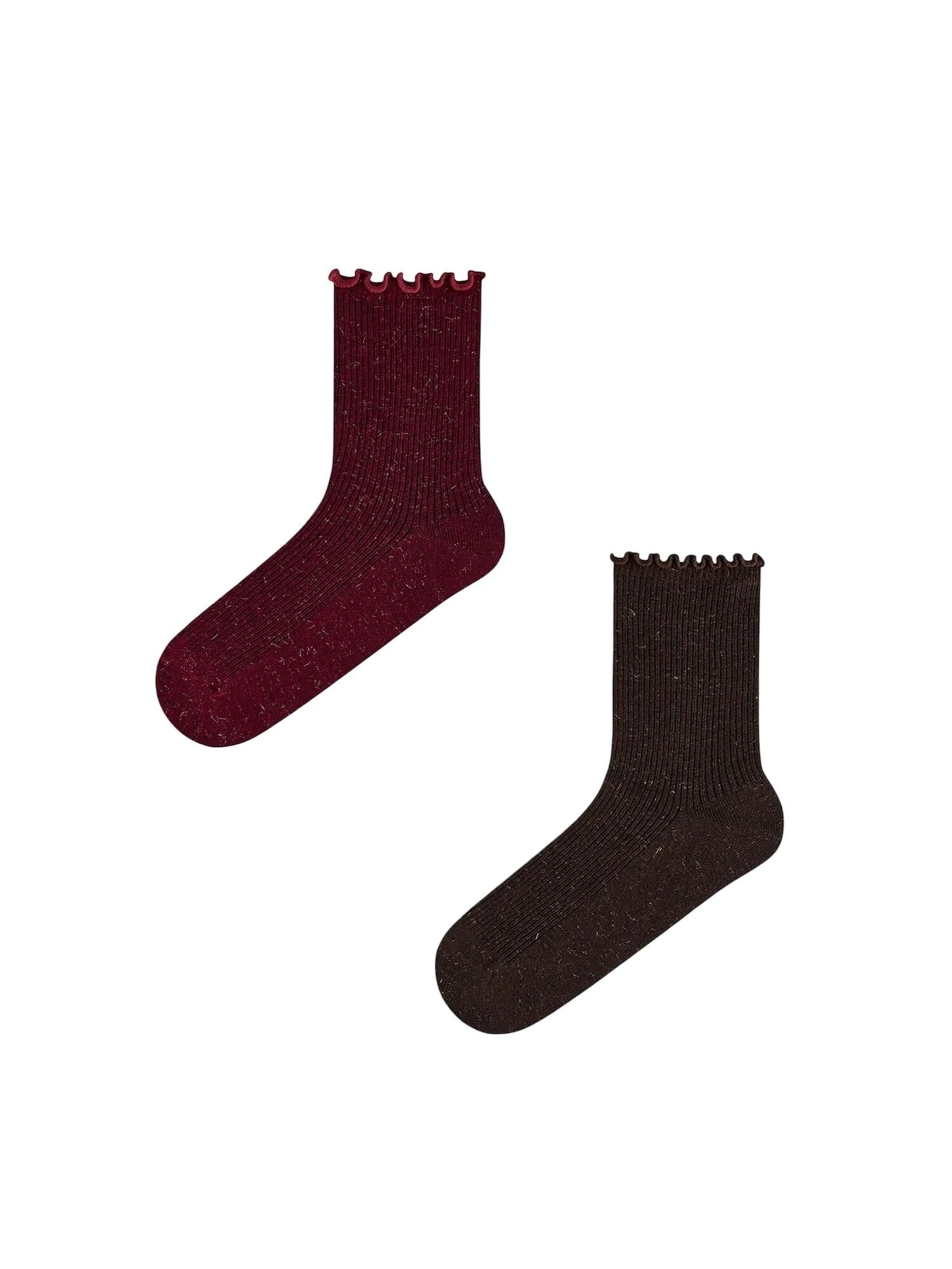 Penti Čarape 'PENTI Braune glitzernde Rüschen-2er-Pack-Socken' miks boja