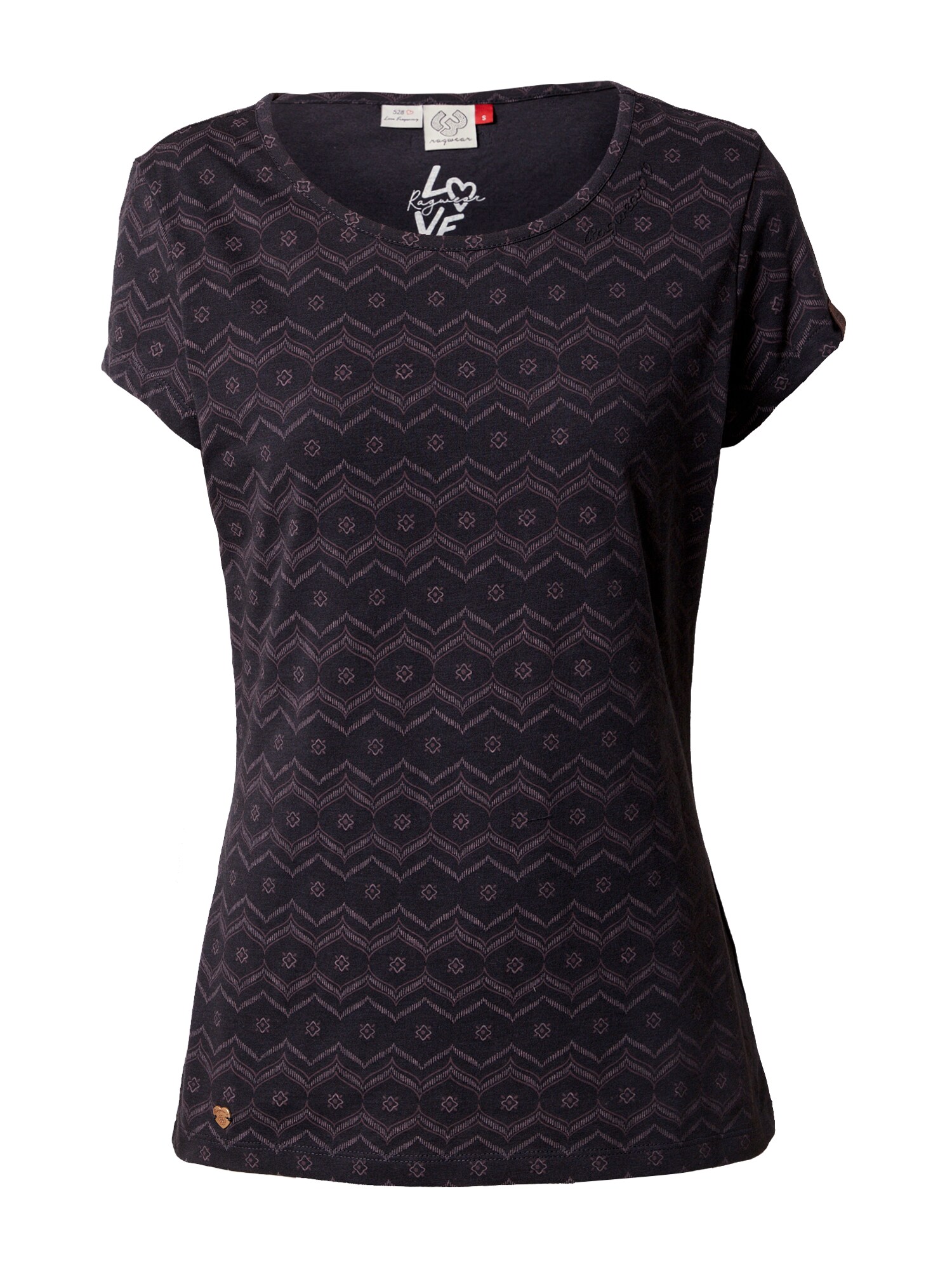 Ragwear Majica 'MINTT'  tamno ljubičasta / crna