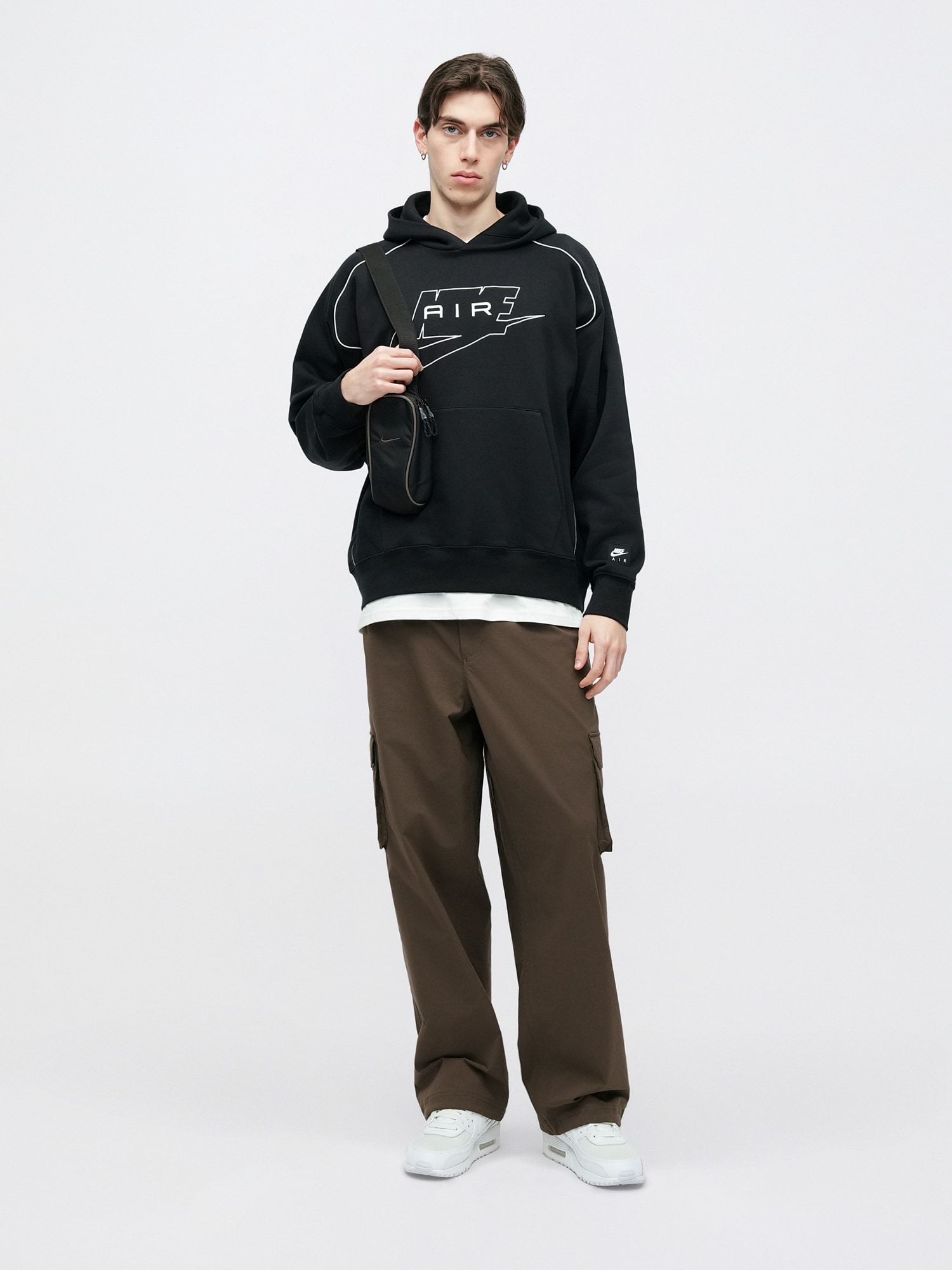 Nike Sportswear Sudadera 'Air'  negro / blanco – imagen 4