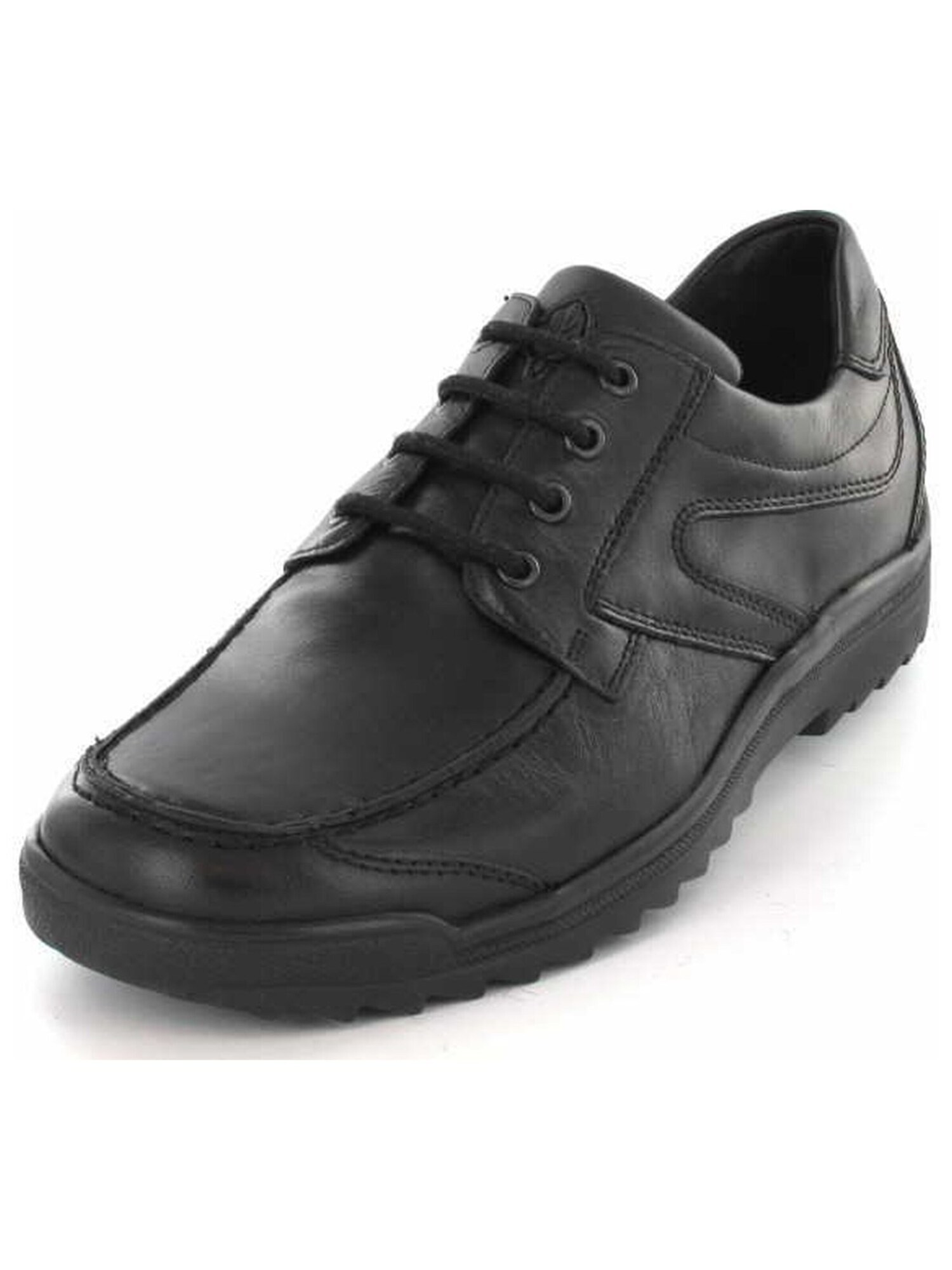 WaldlÄUfer Veterschoen 'Schnürschuh Herren 483000 Hendrik H-Weite Echtleder In Schwarz' Zwart