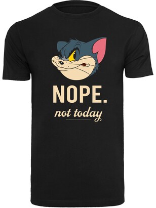 F4NT4STIC Shirt ‘Tom und Jerry Nope Not Today’ Beige / Geel / Donkergrijs / Zwart