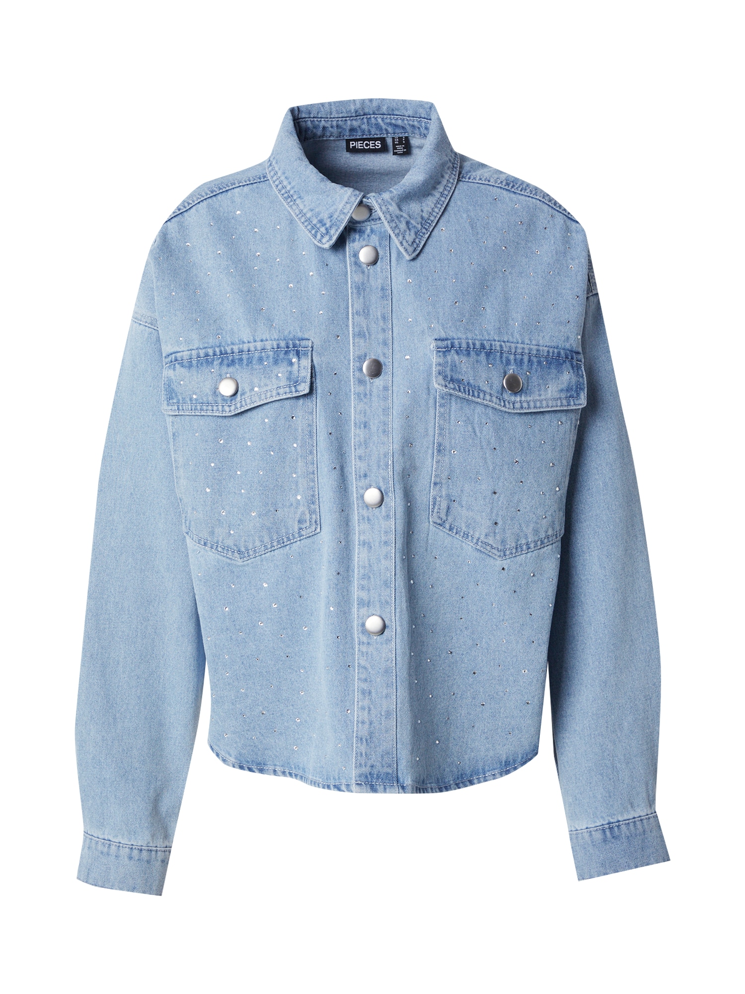 PIECES Geacă de primăvară-toamnă PCTAMRA  albastru denim