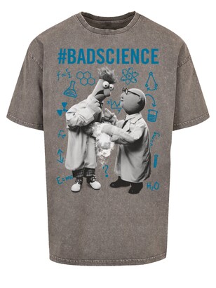 F4NT4STIC Shirt ‘Disney Muppets #BadScience’ Blauw / Grijs