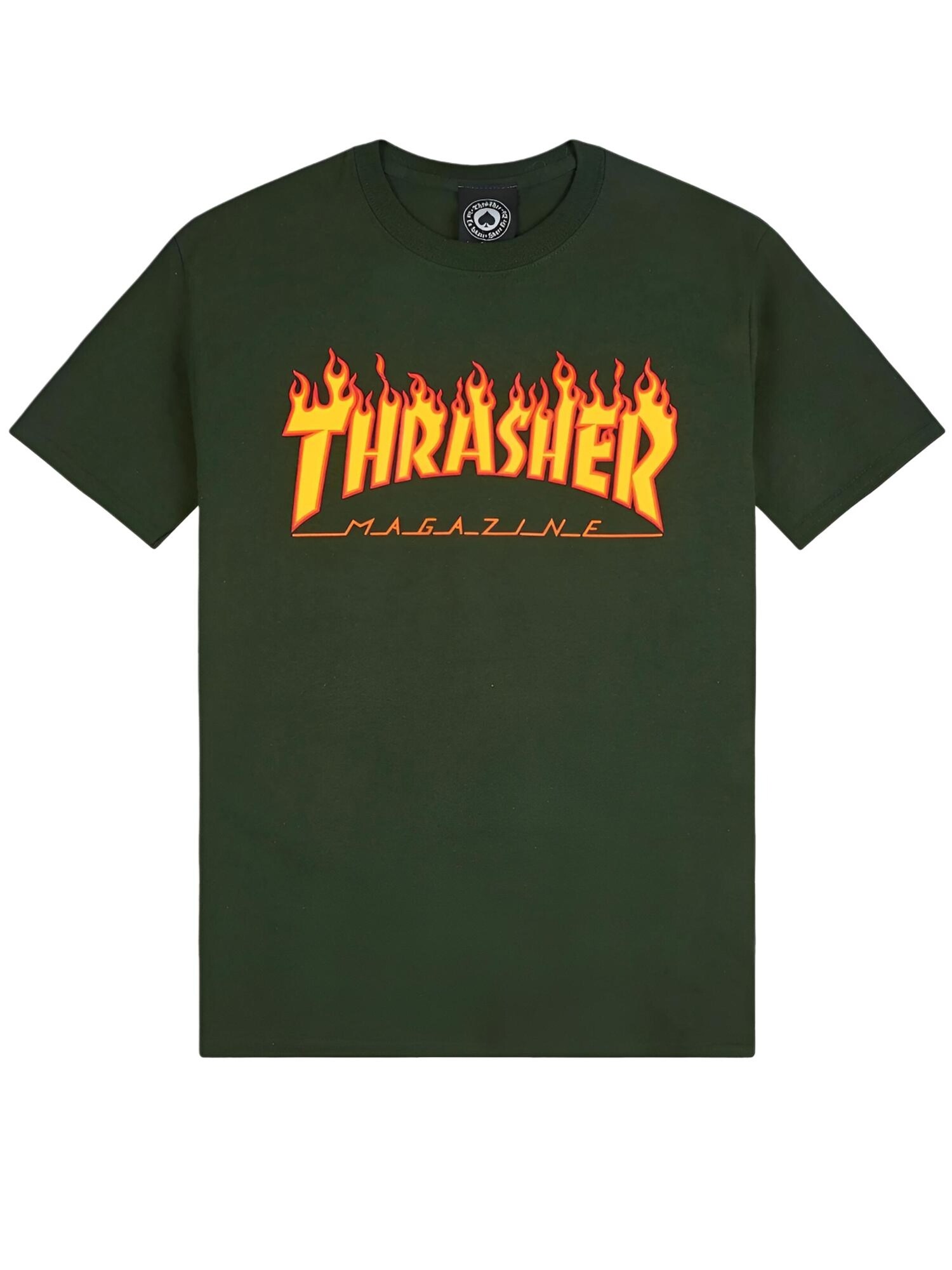 THRASHER Camiseta 'FLAME'  verde