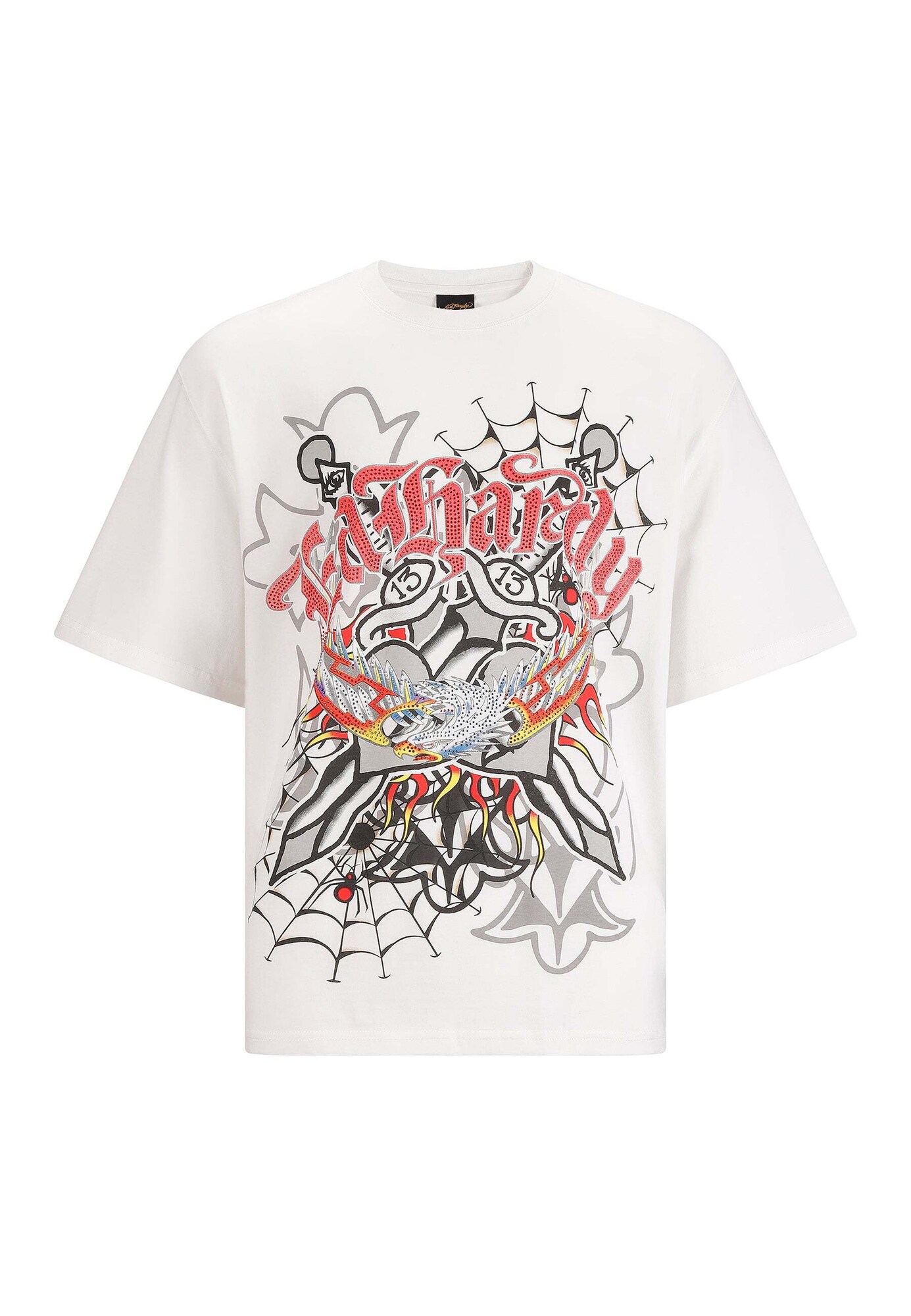 Ed Hardy Tricou Gothic Blitzadler alb