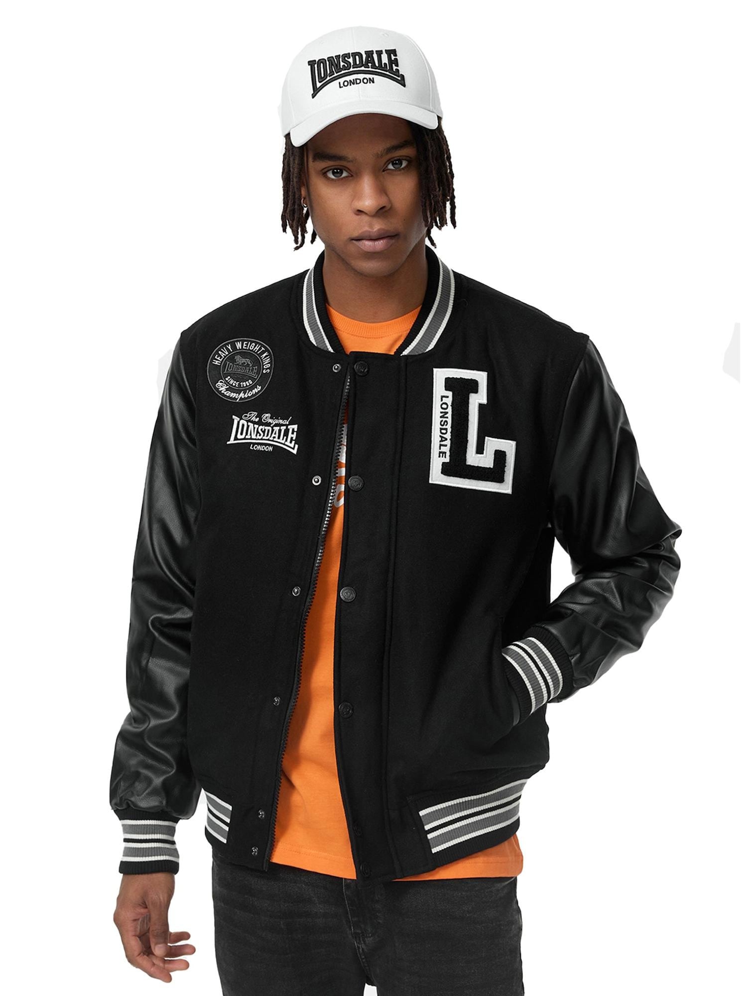 LONSDALE Giacca di mezza stagione 'Oxford All Season'  nero