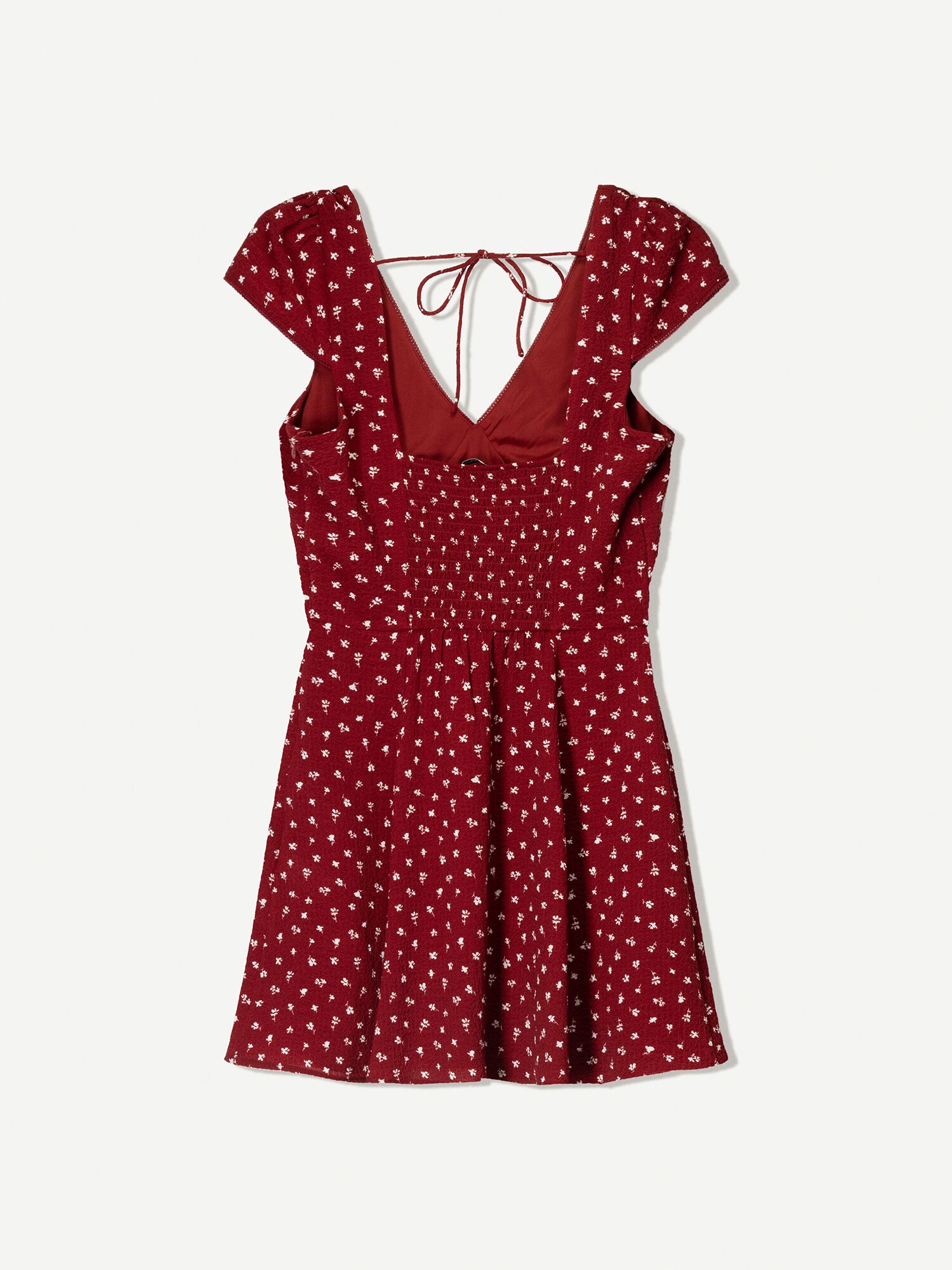 Bershka Nyári ruhák  rubinvörös / fehér termék 2. képe