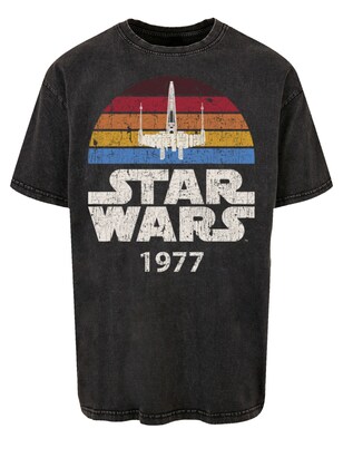 F4NT4STIC Shirt ‘Star Wars X-Wing Trip 1977 T-‘ Gemengde kleuren / Zwart