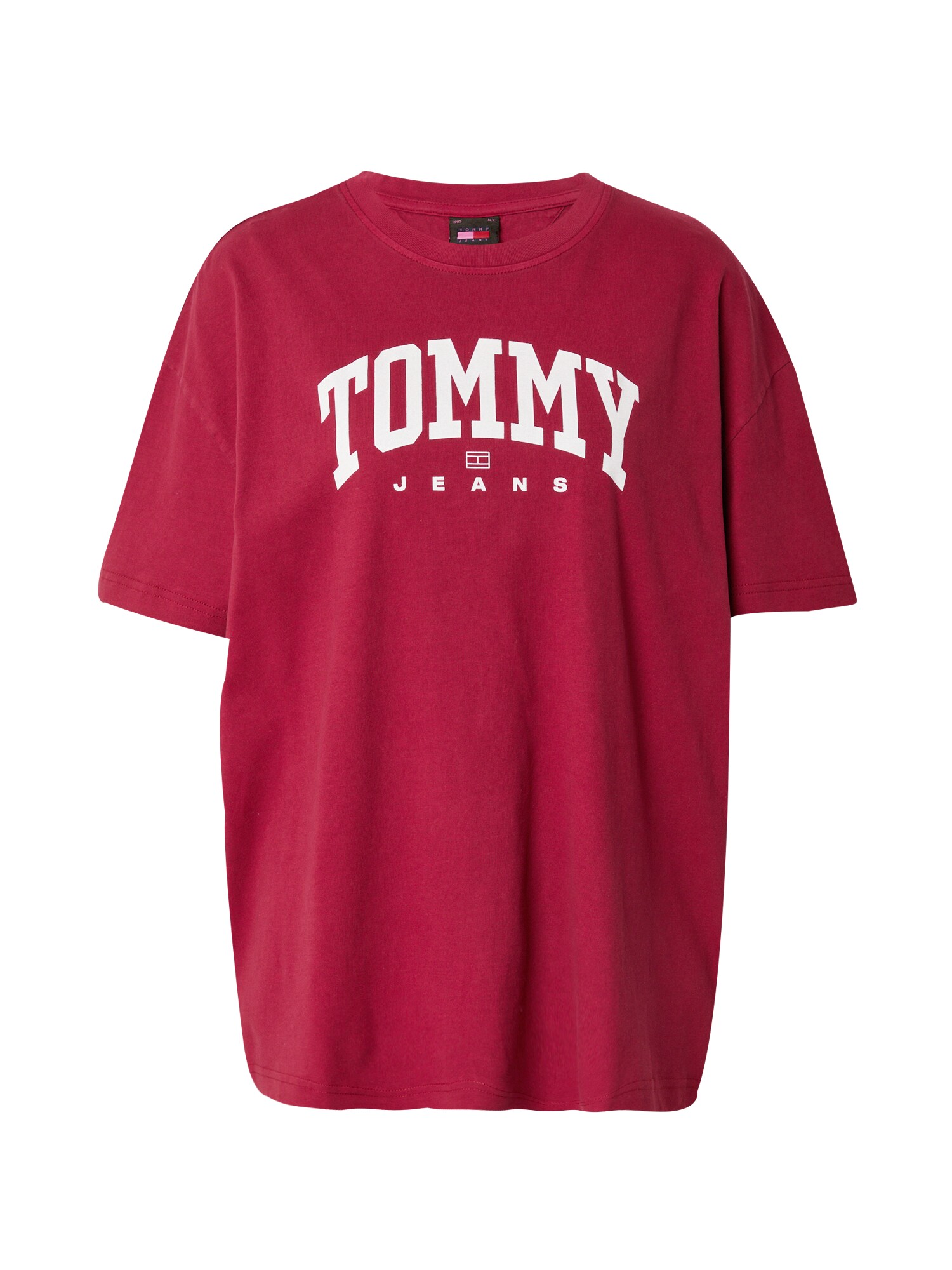 Tommy Jeans Oversize tričko 'VARSITY'  ohnivo červená / biela