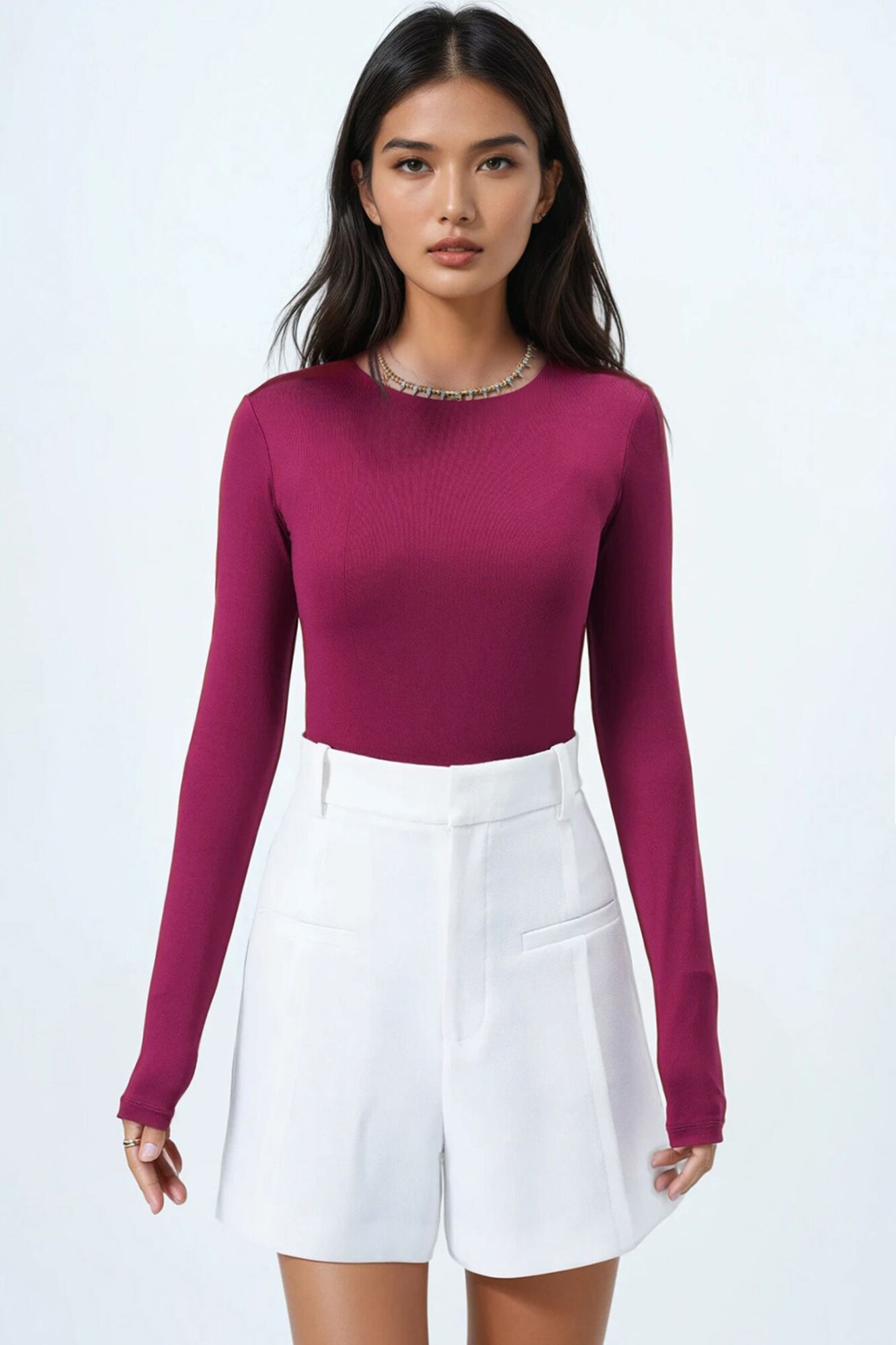 Trend Alaçatı Stili Tricou roșu-violet