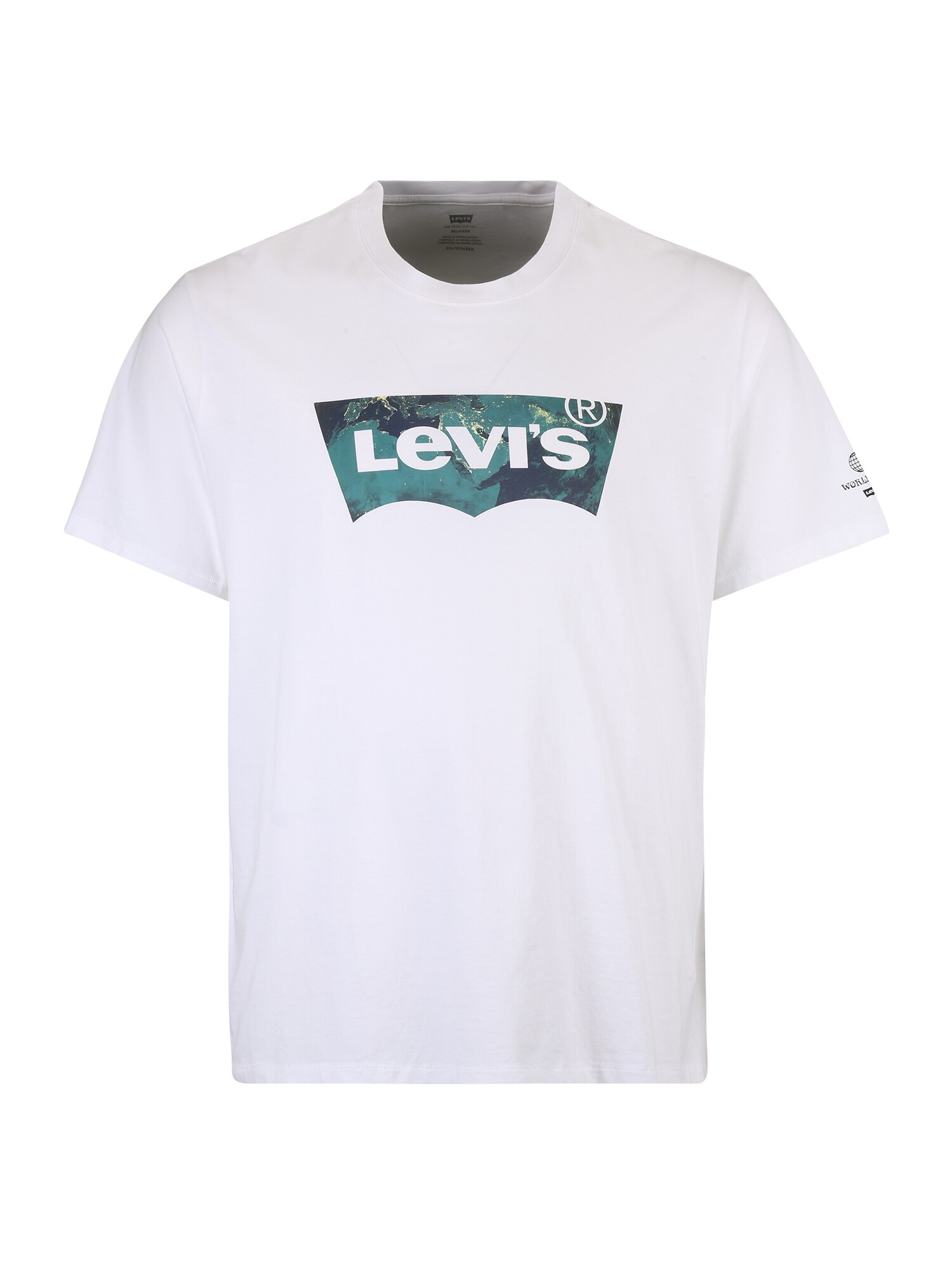 Levi's® Big & Tall Marškinėliai balta / nefrito spalva / smaragdinė spalva