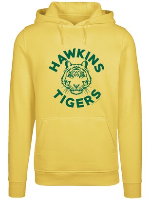 F4NT4STIC Sweatshirt ‘Stranger Things Hawkins Tigers Netflix TV Series’ Geel