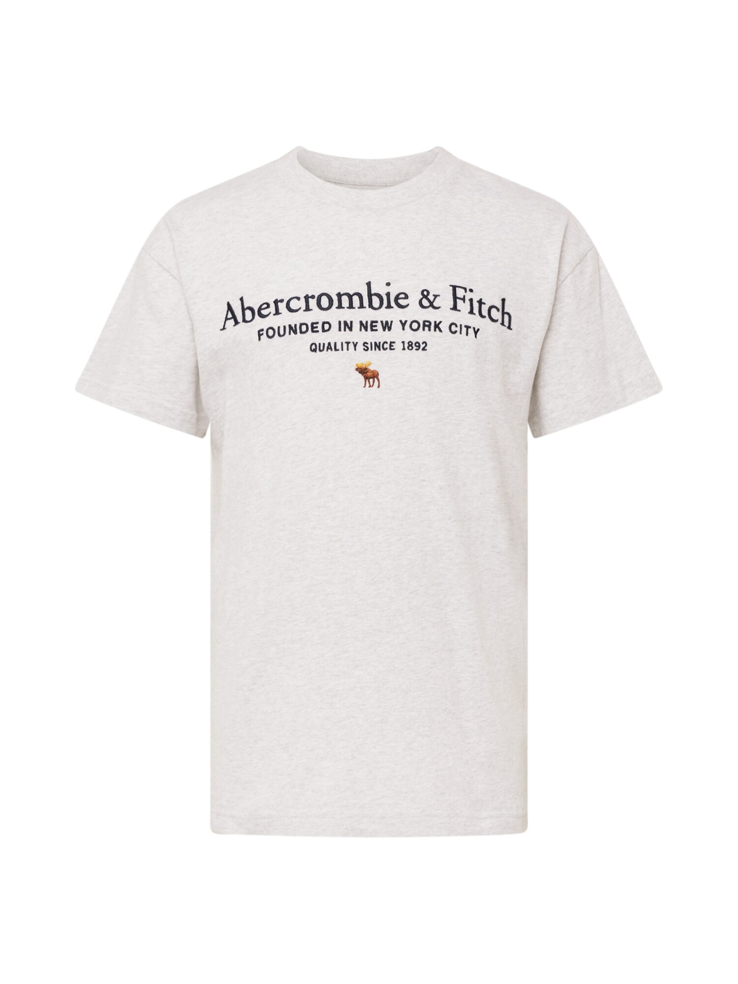 Abercrombie & Fitch Marškinėliai ruda / margai pilka / juoda