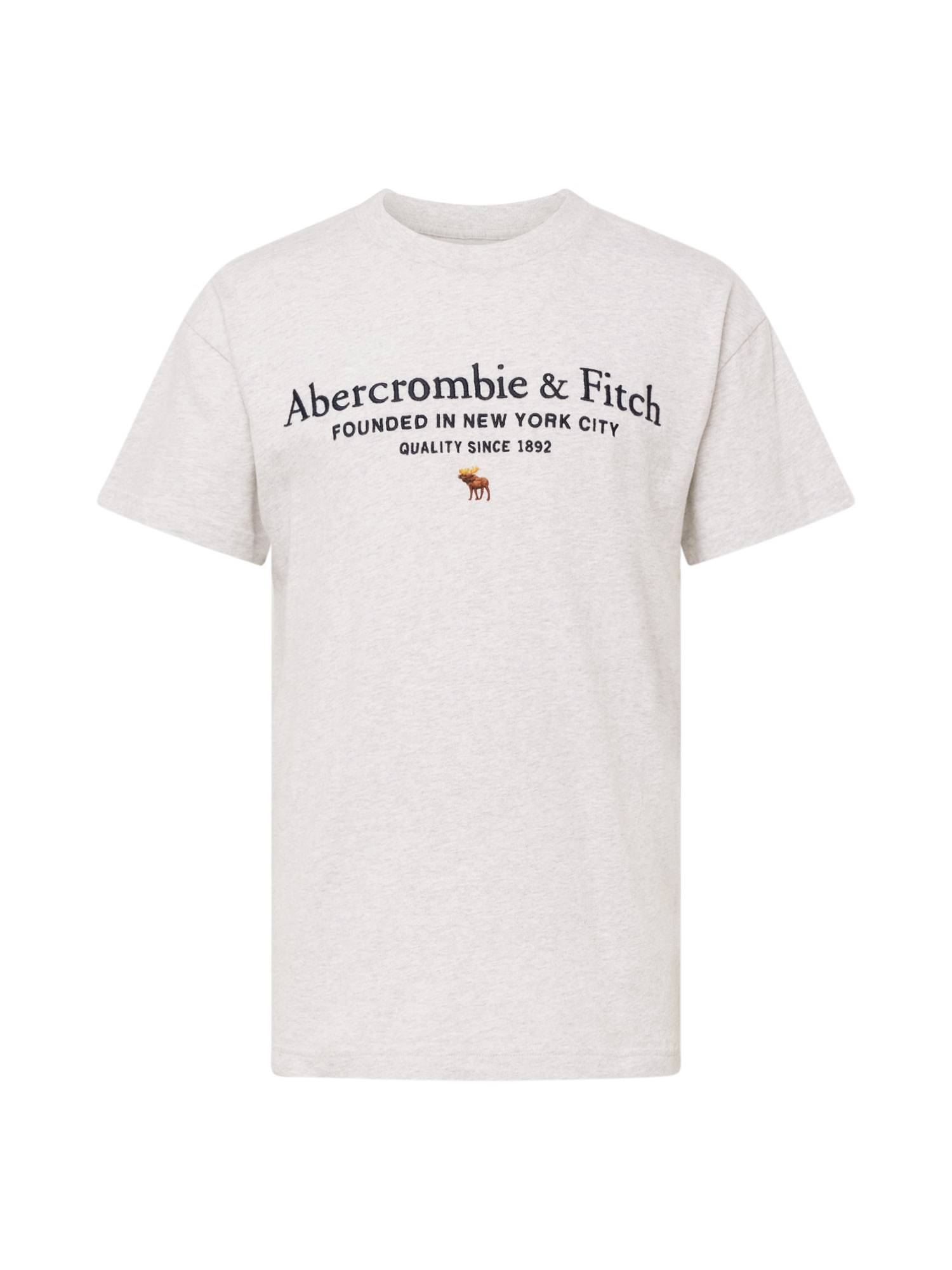 Abercrombie & Fitch Marškinėliai ruda / margai pilka / juoda