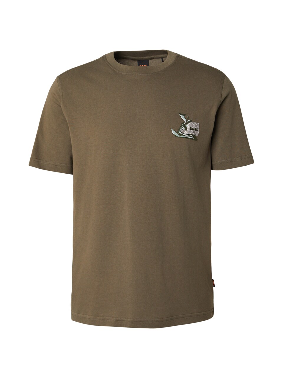 T-shirt oliv / pastellgrön