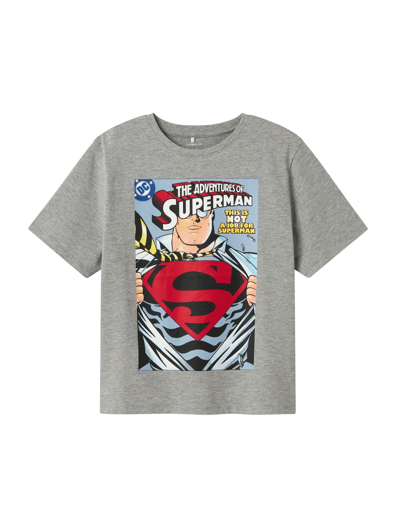 NAME IT Póló 'NKMJUNIOR SUPERMAN'  világoskék / szürke melír / tűzpiros / fekete akciós termékkép 1