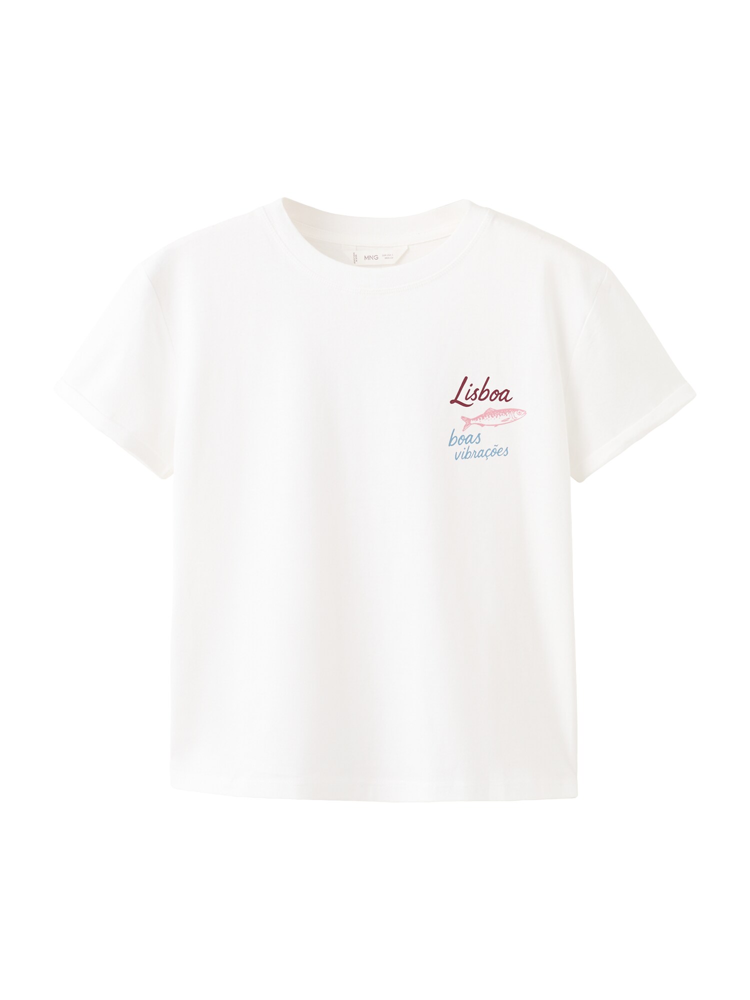 MANGO TEEN Tricou 'LIS'  albastru porumbel / roz / roșu vin / alb murdar