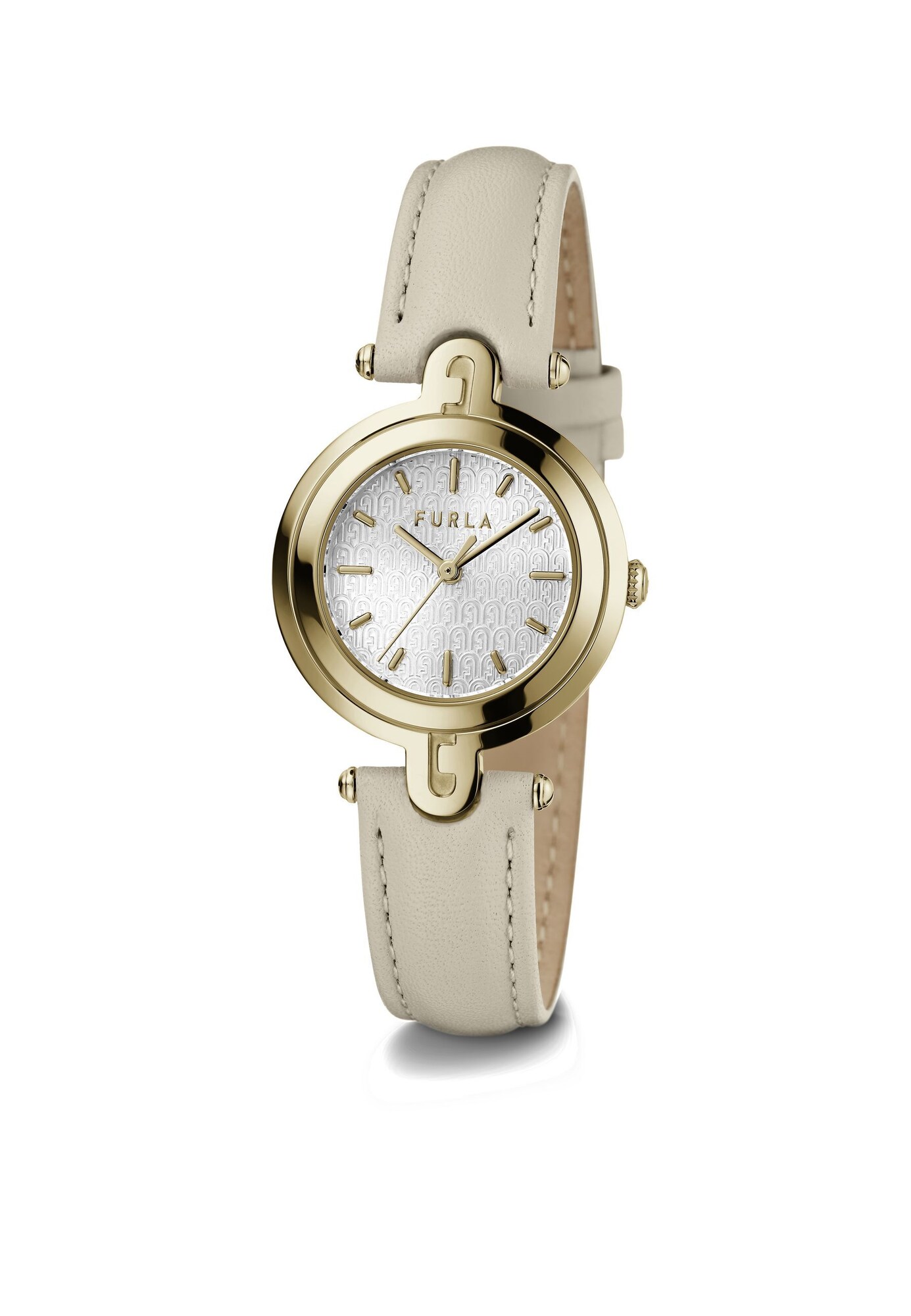 FURLA Ceas analogic Arch-Bar  bej / auriu / alb murdar