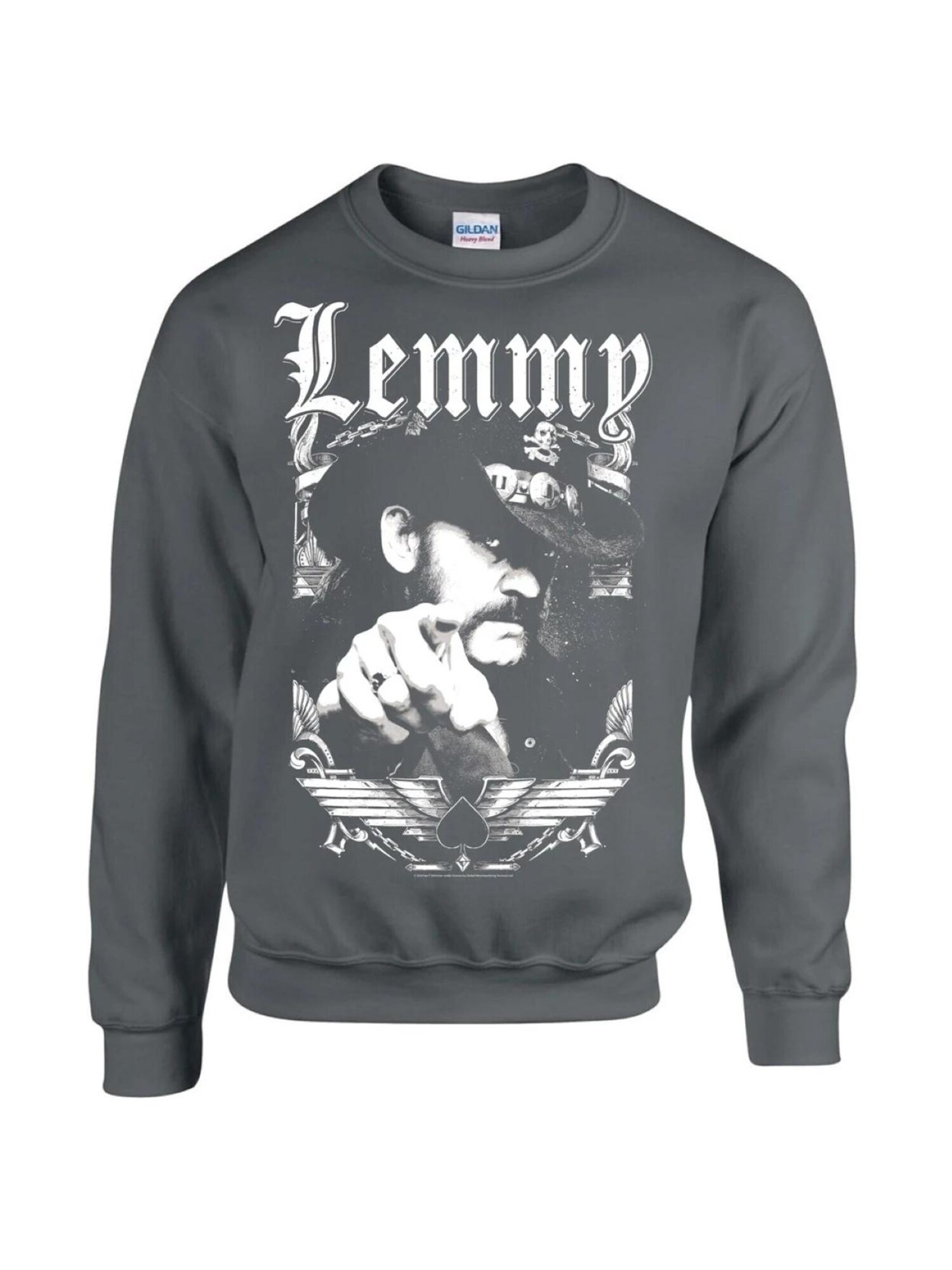 Lemmy Kilmister Felpa 'Lemmy Kilmister Respect 1945-2015 Sweatshirt' grigio