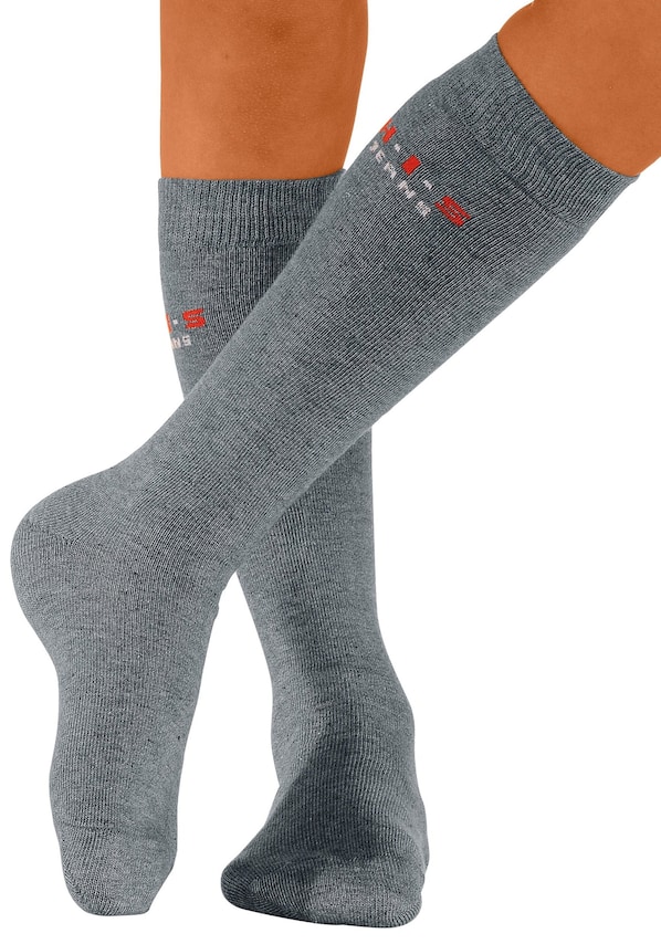 H.I.S, Térdharisnyák, szürke & fekete, 4 kép a 4 közül