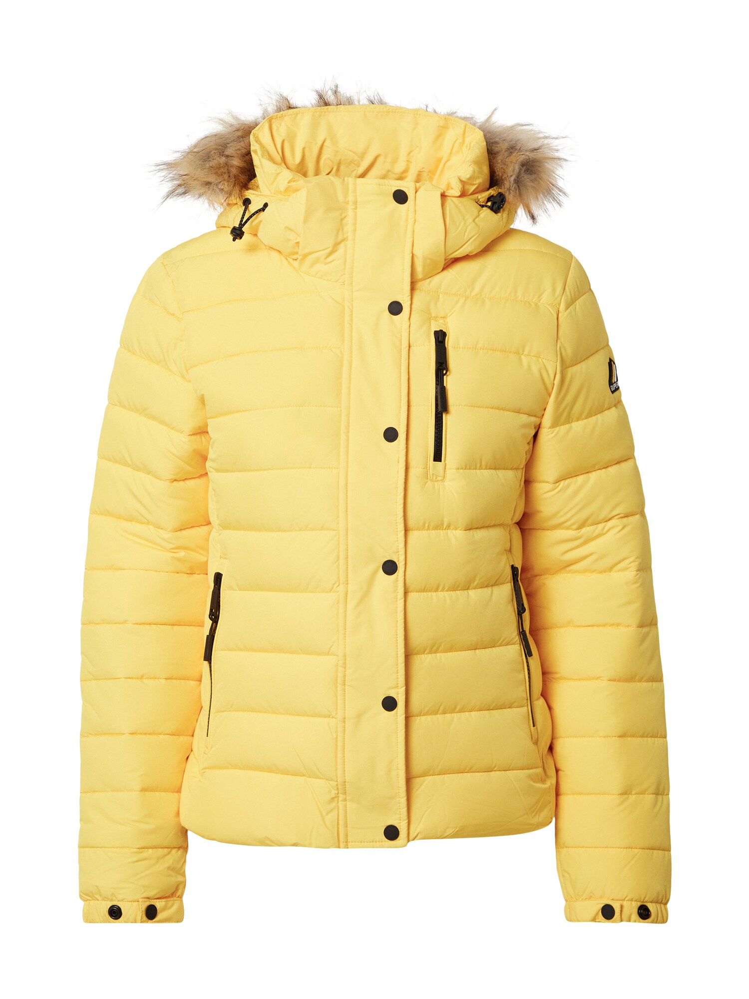 Superdry Žieminė striukė  geltona / juoda / smėlio
