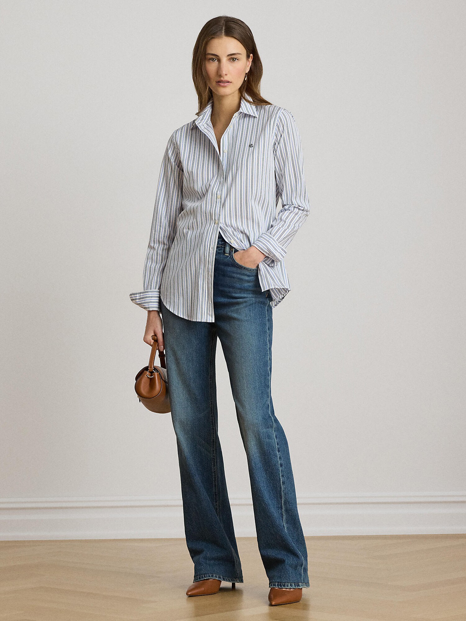 Lauren Ralph Lauren Blusa  azul claro / negro / blanco – imagen 4