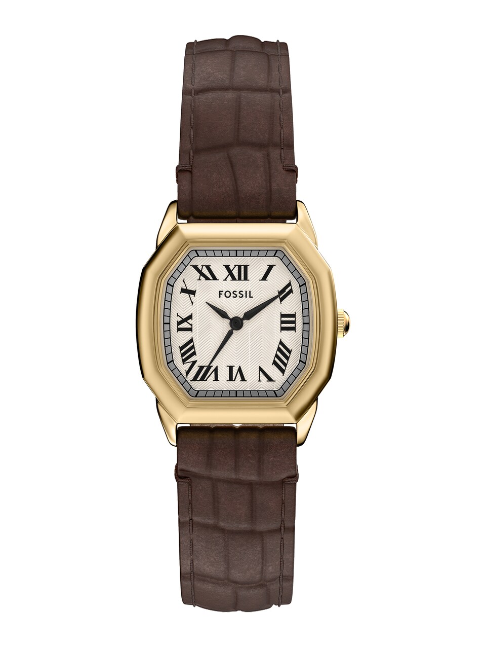 Analog klocka 'HARLOW' brun / guld