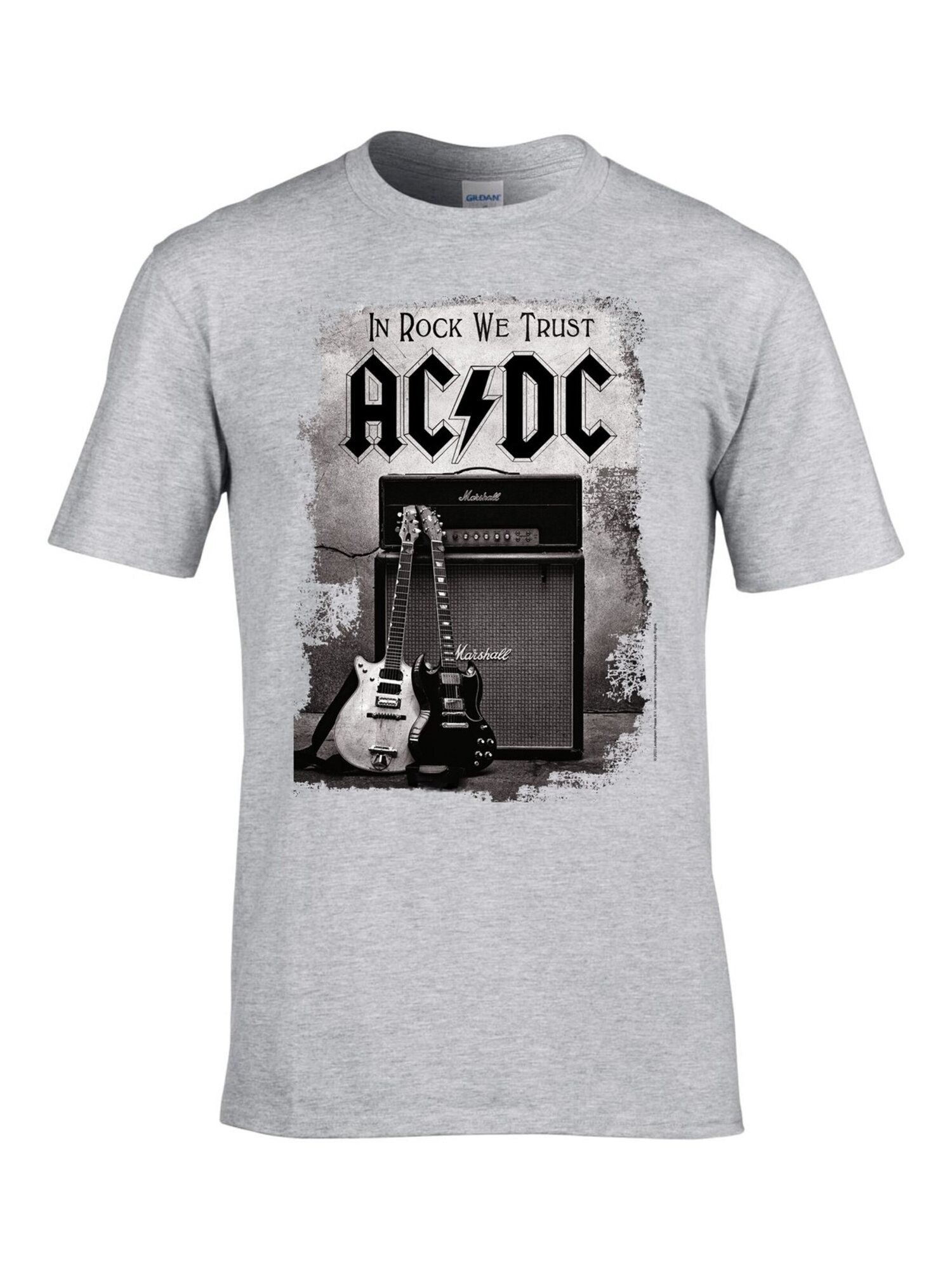 T-shirt 'AC/DC In rock we trust Grey t-shirt'