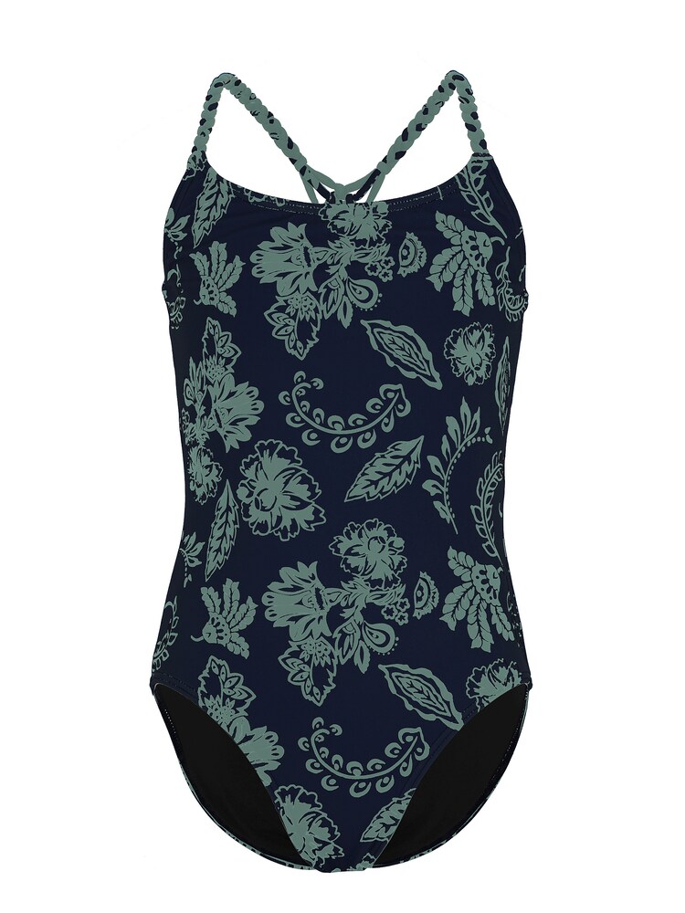 VIVID Badeanzug Mädchen Größe 104 dunkelblau / grün