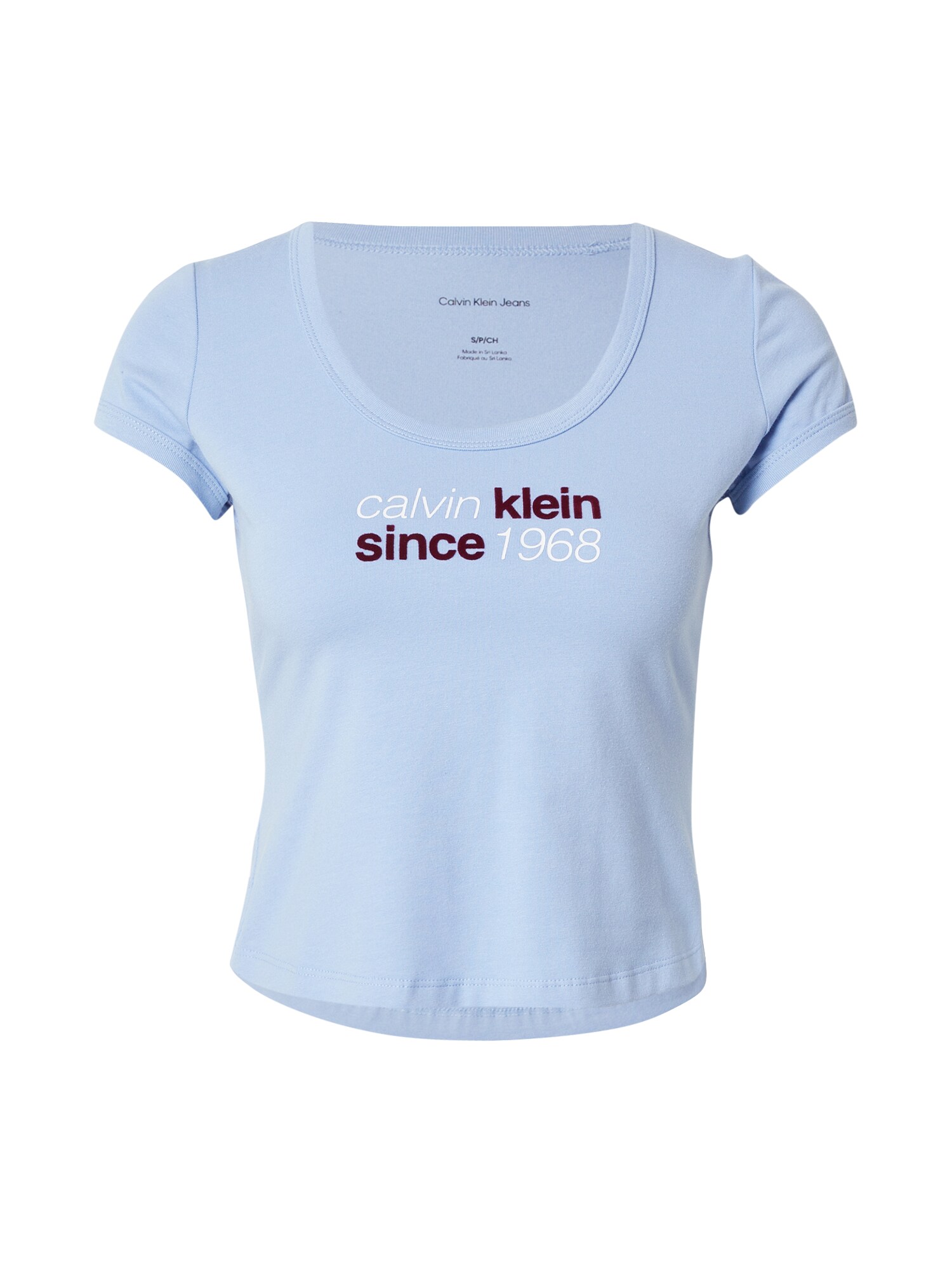 Calvin Klein Jeans Póló  világoskék / borvörös / fehér akciós termékkép 1