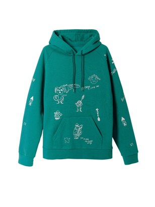 Desigual Sweatshirt Smaragd / Natuurwit