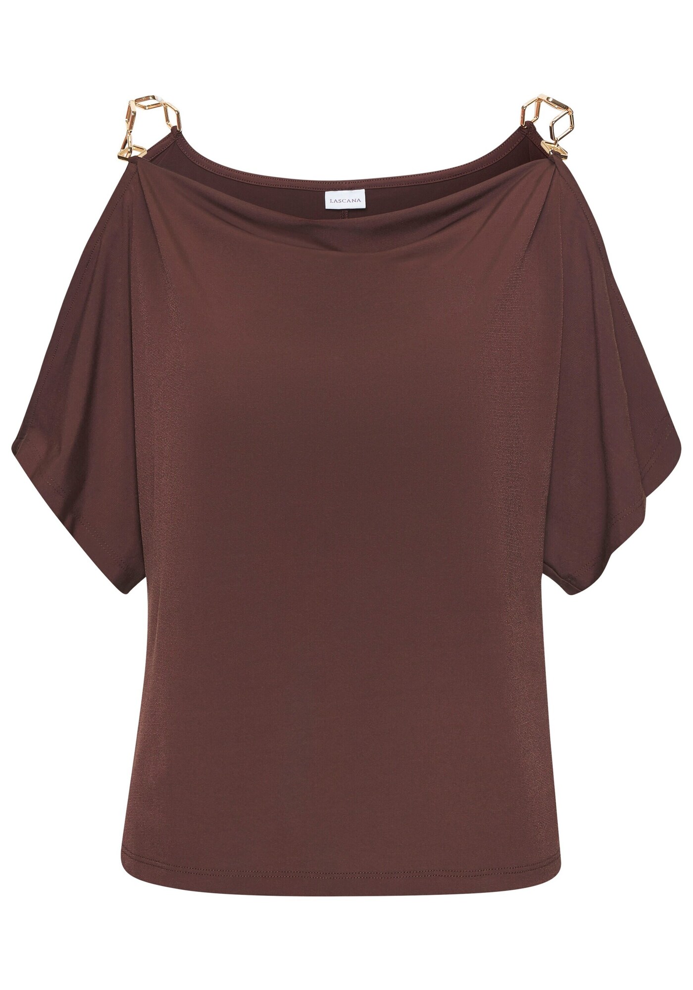 LASCANA Tricou  castaniu