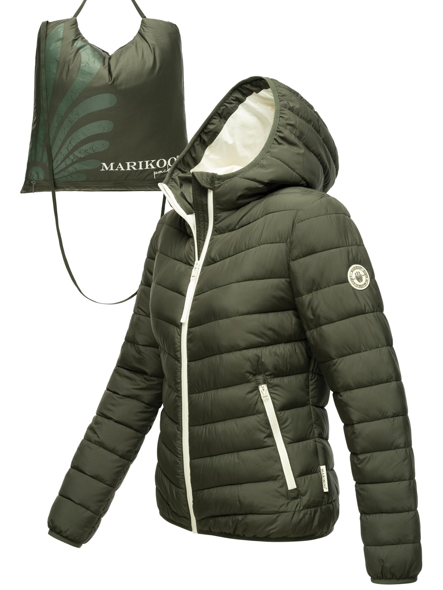 MARIKOO Geacă de primăvară-toamnă Pack Mich Ein  verde