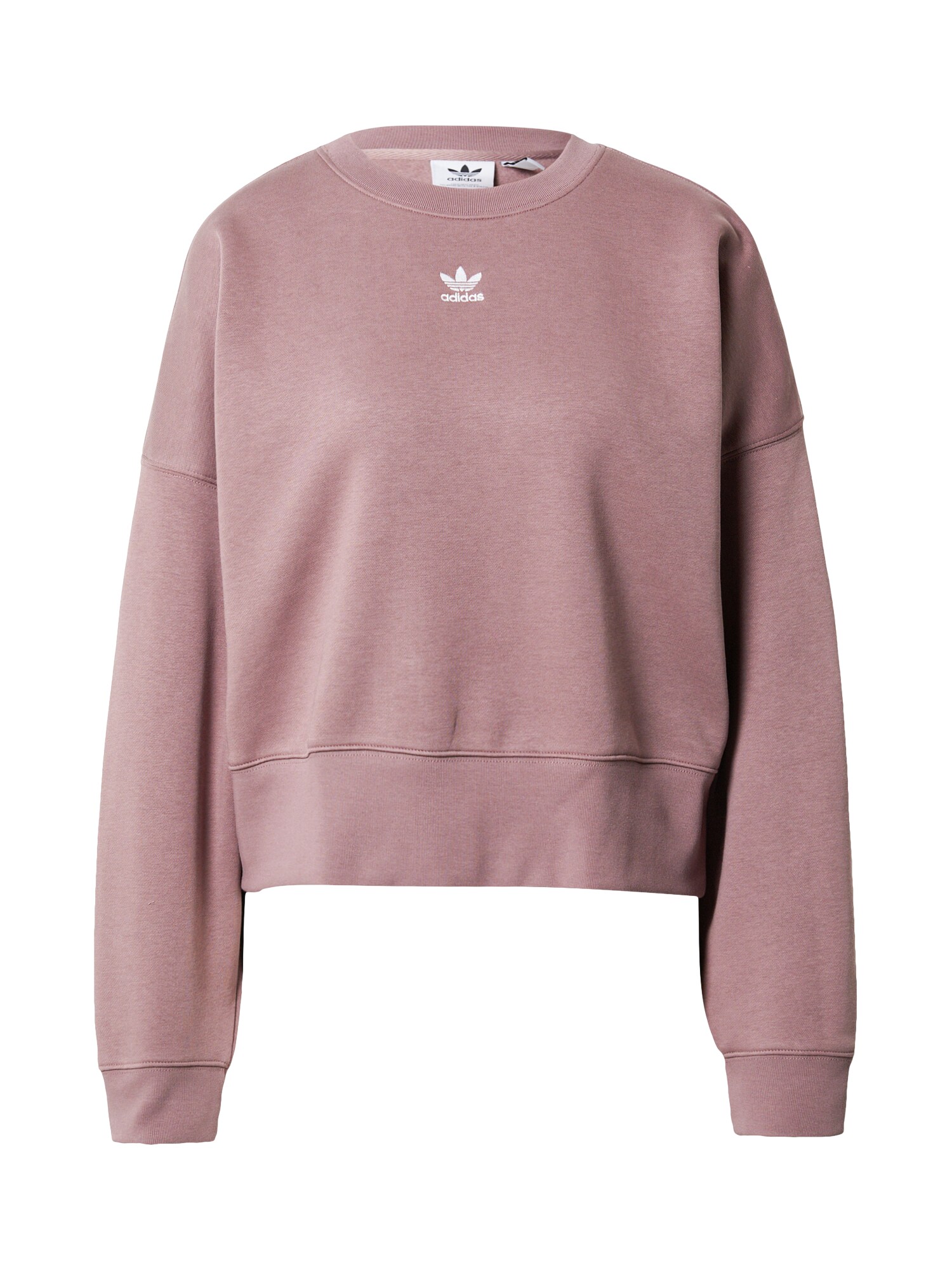 ADIDAS ORIGINALS Sweater majica 'Adicolor Essentials Fleece'  sivkasto ljubičasta (mauve) / bijela