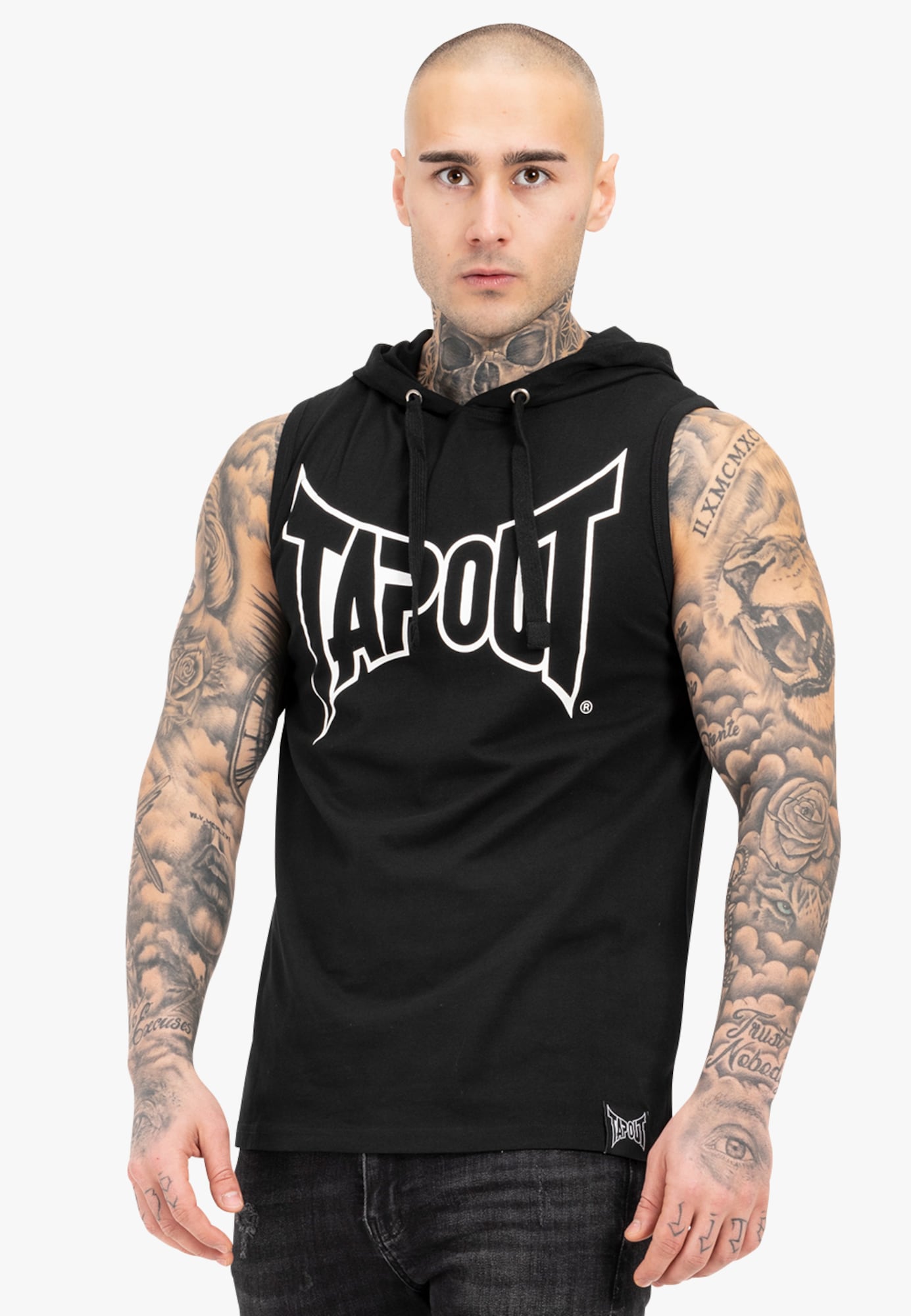 Tapout Póló 'Alameda' fekete / fehér termék 2. képe