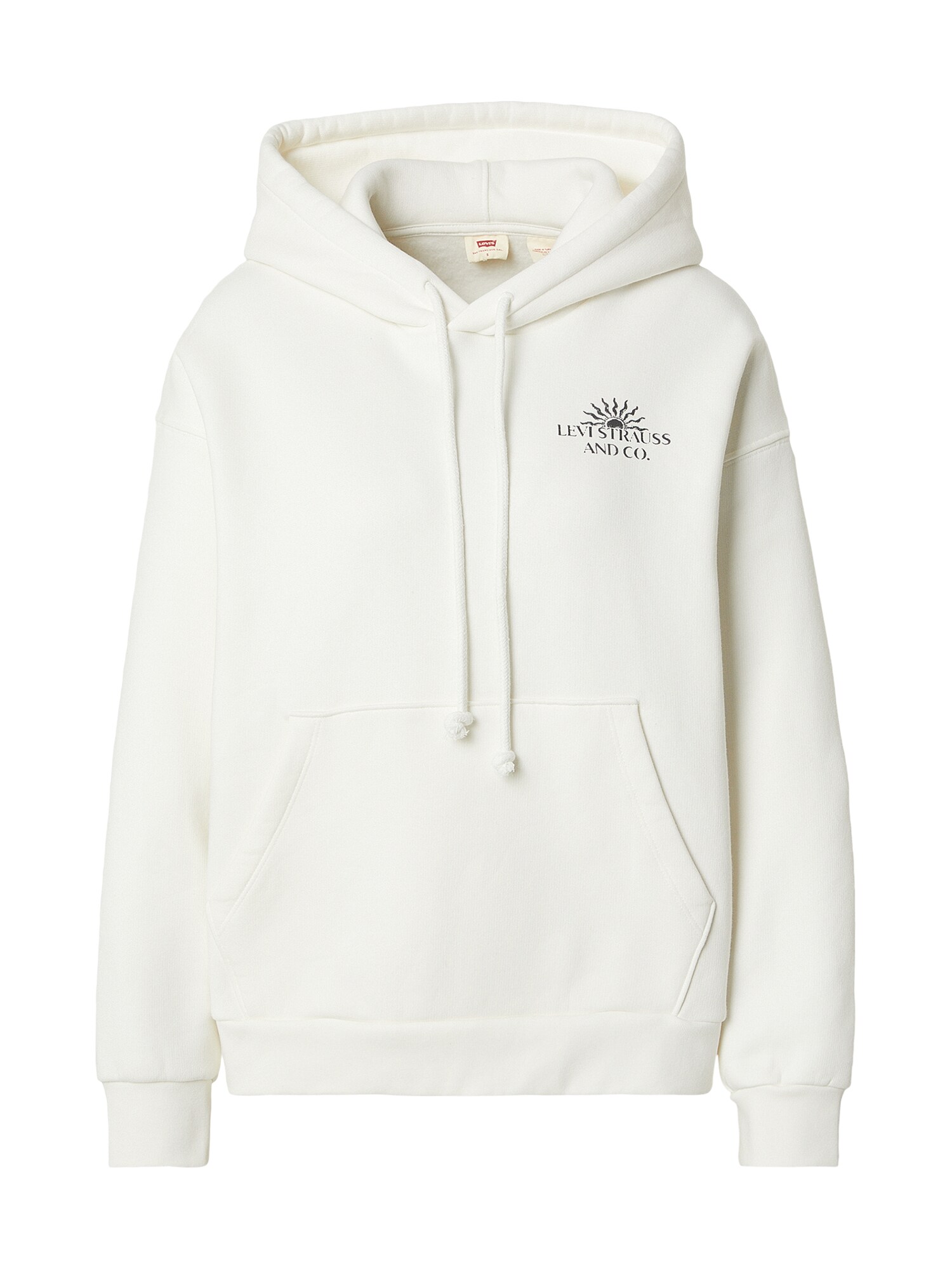 LEVIS ® Bluză de molton  negru / alb