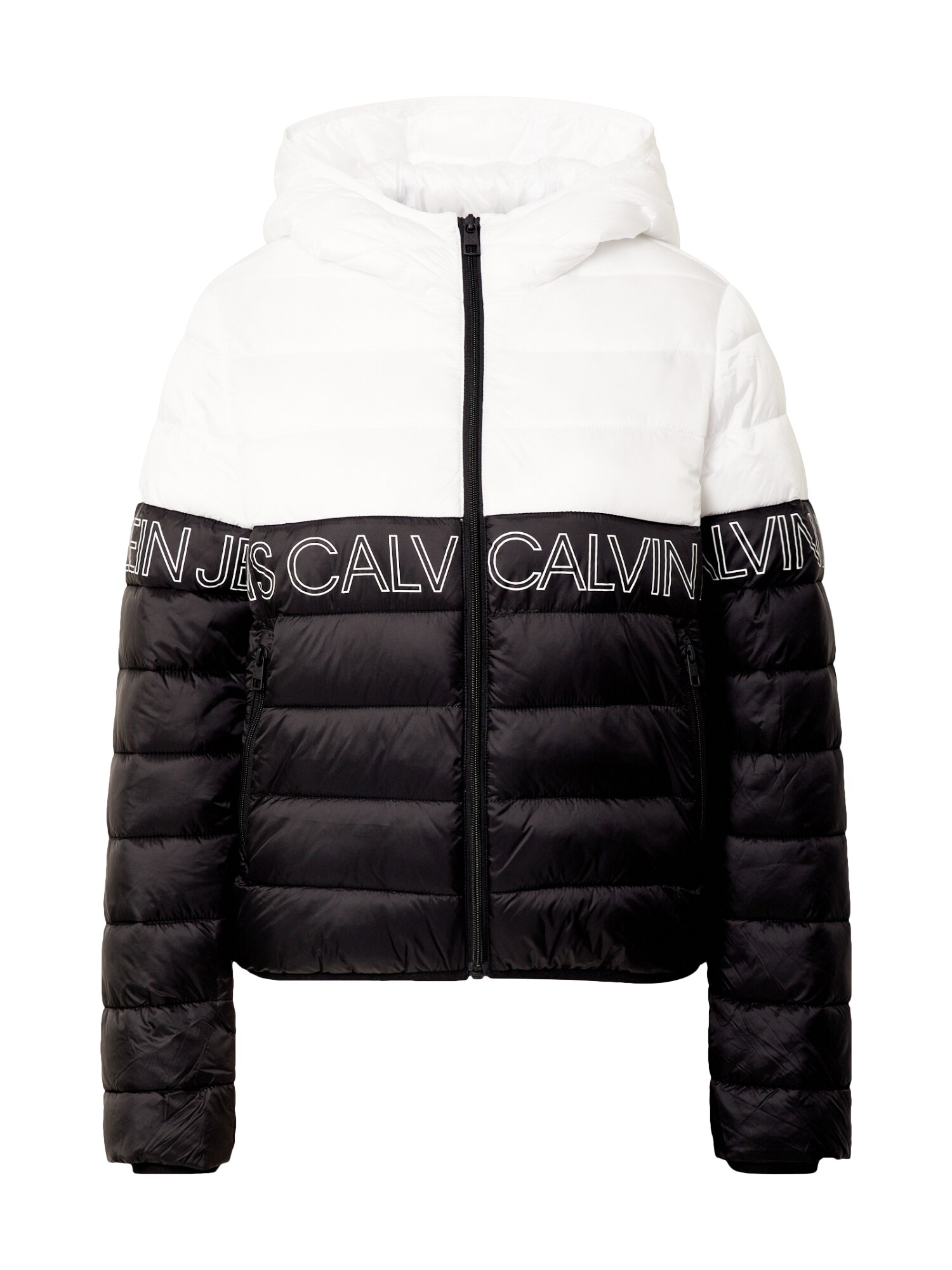 Calvin Klein Jeans Žieminė striukė  juoda / balta
