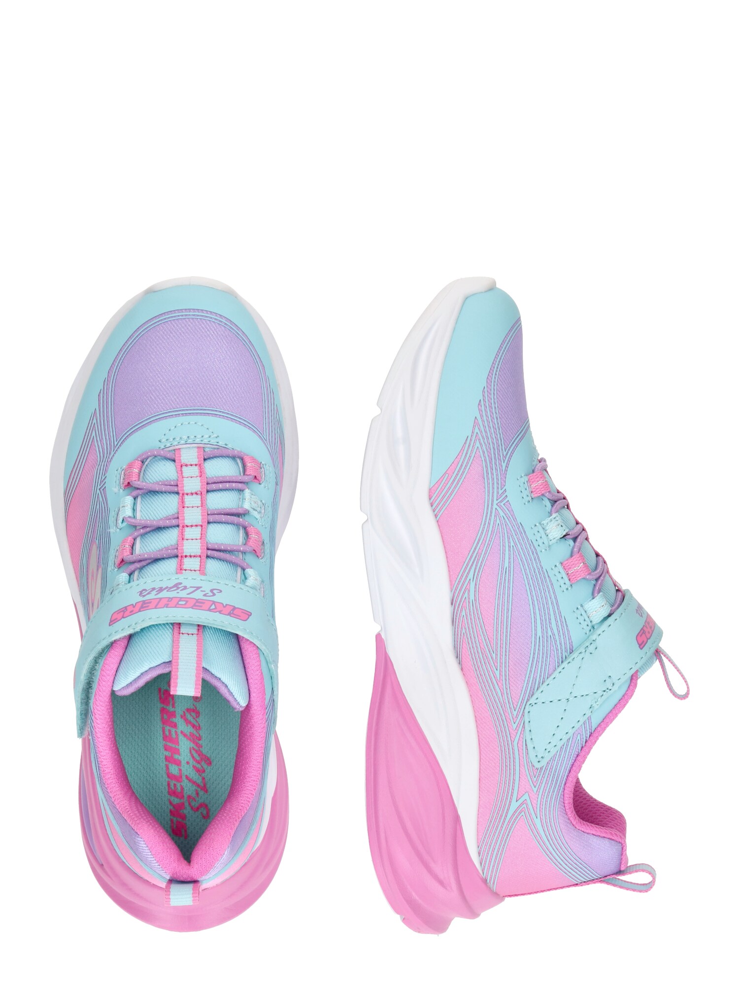 SKECHERS Sportcipő 'Cosmic Glow'  türkiz / lila / sötét-rózsaszín termék 2. képe