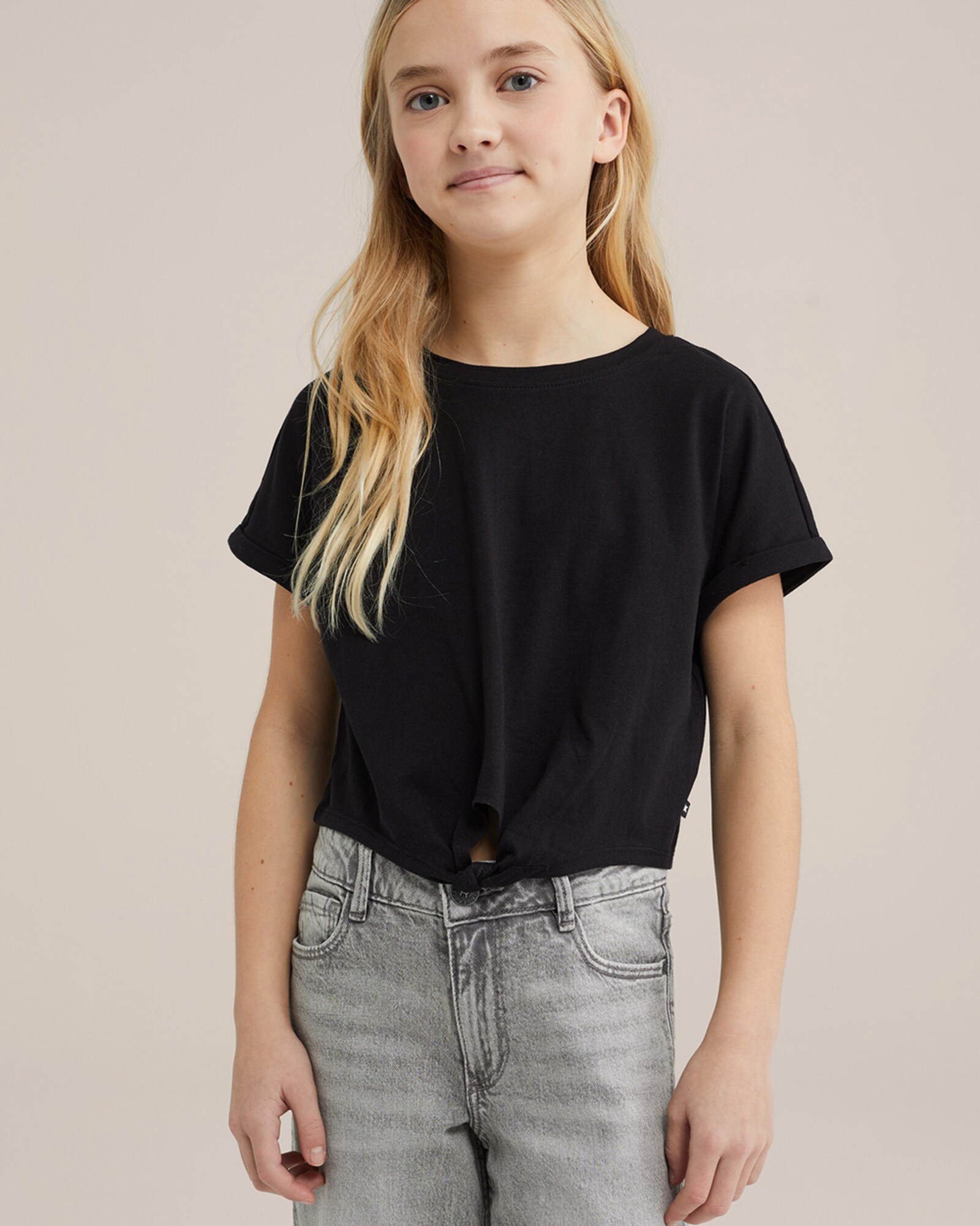 WE Fashion Póló  sötétkék / fekete termék 2. képe
