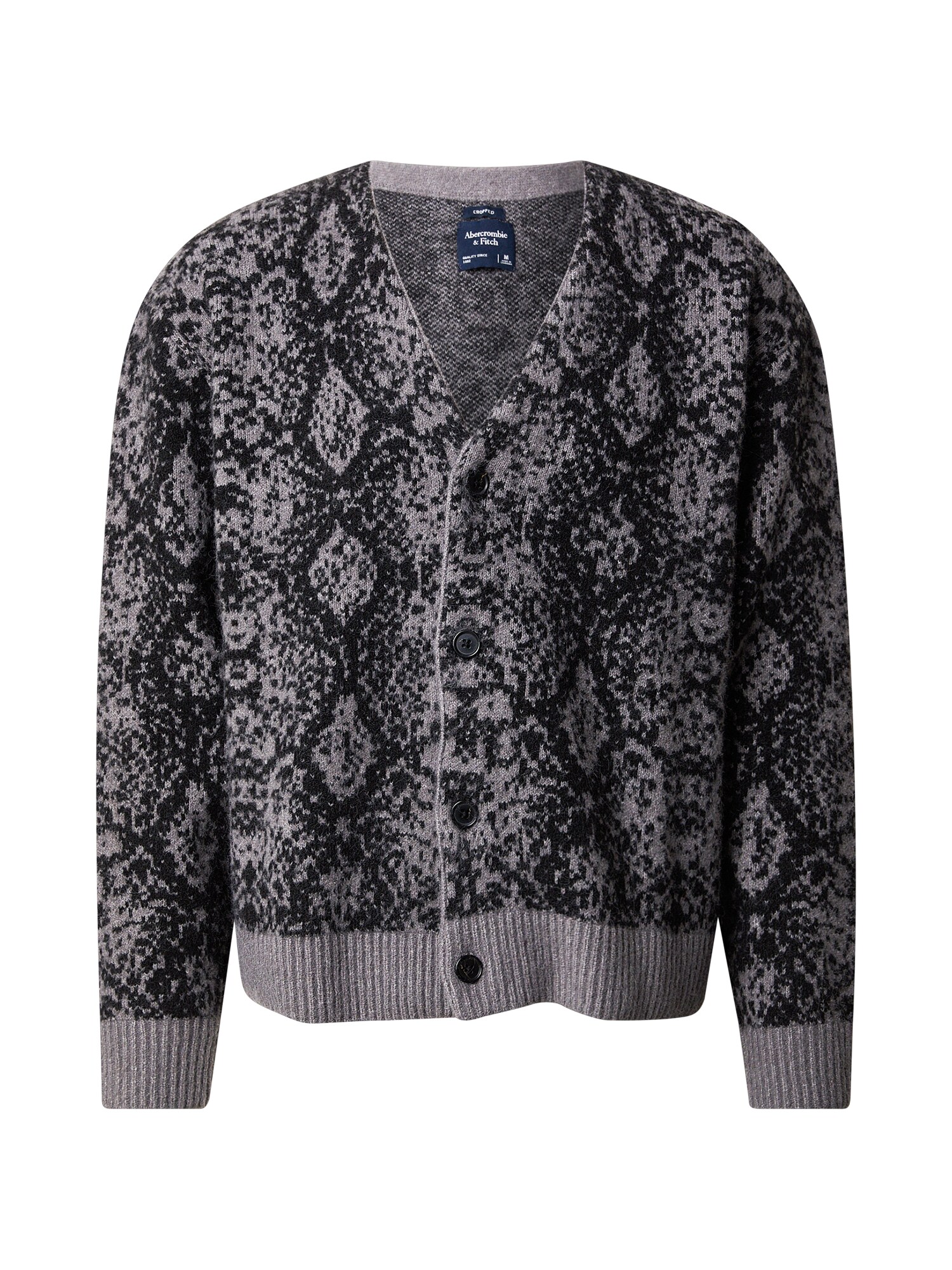 Abercrombie & Fitch Geacă tricotată  gri amestecat / negru