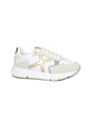MUNICH Zapatillas deportivas bajas 'MUNICH 4191005 05 MAMBA bianco beige scarpe donna sneakers lacci pelle'  blanco