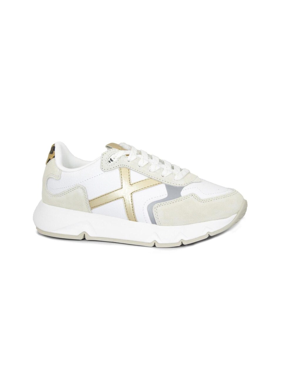 Låg sneaker 'MUNICH 4191005 05 MAMBA bianco beige scarpe donna sneakers lacci pelle'