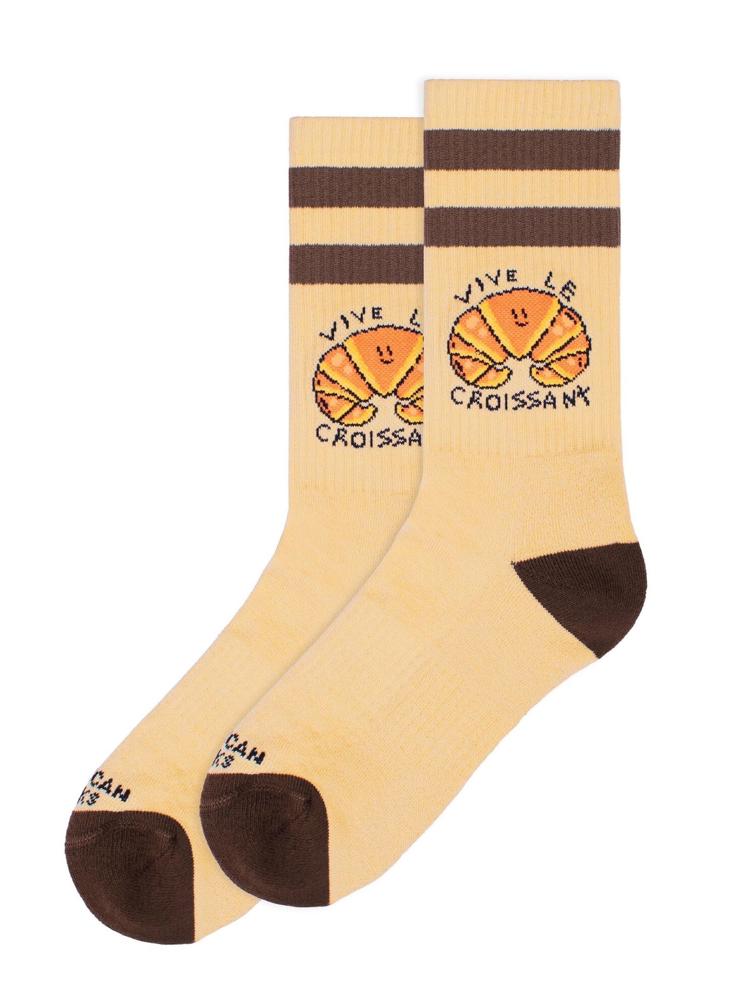 American Socks Calcetines 'Vive le Croissant - Mid High'  beige