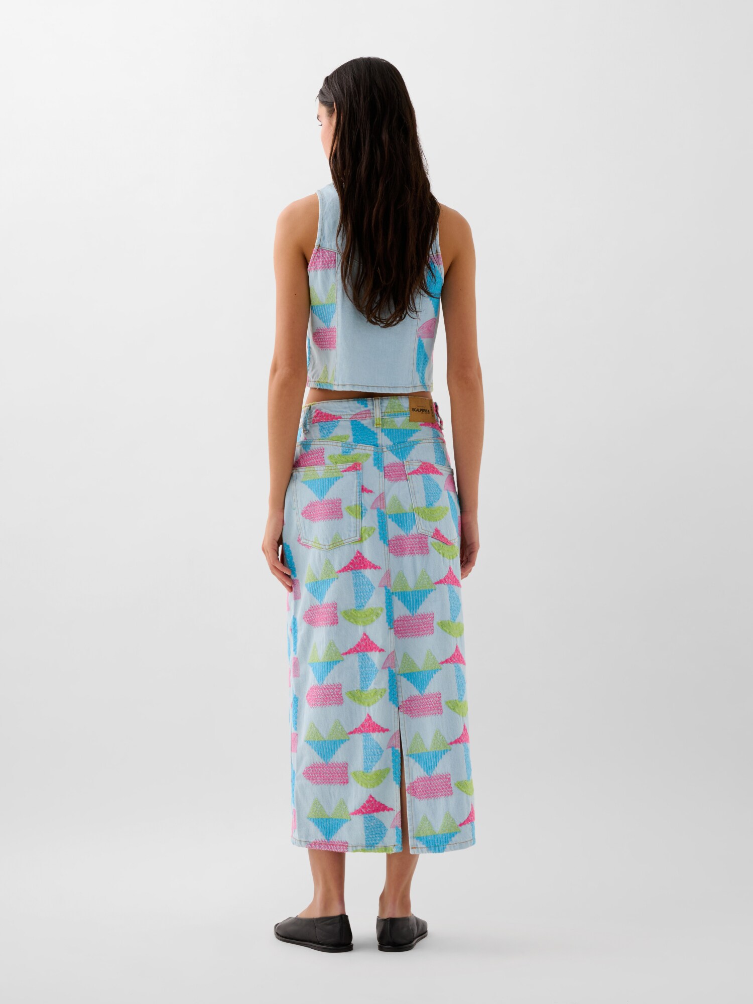 Thumbnail - Scalpers Denim Emb Skirt